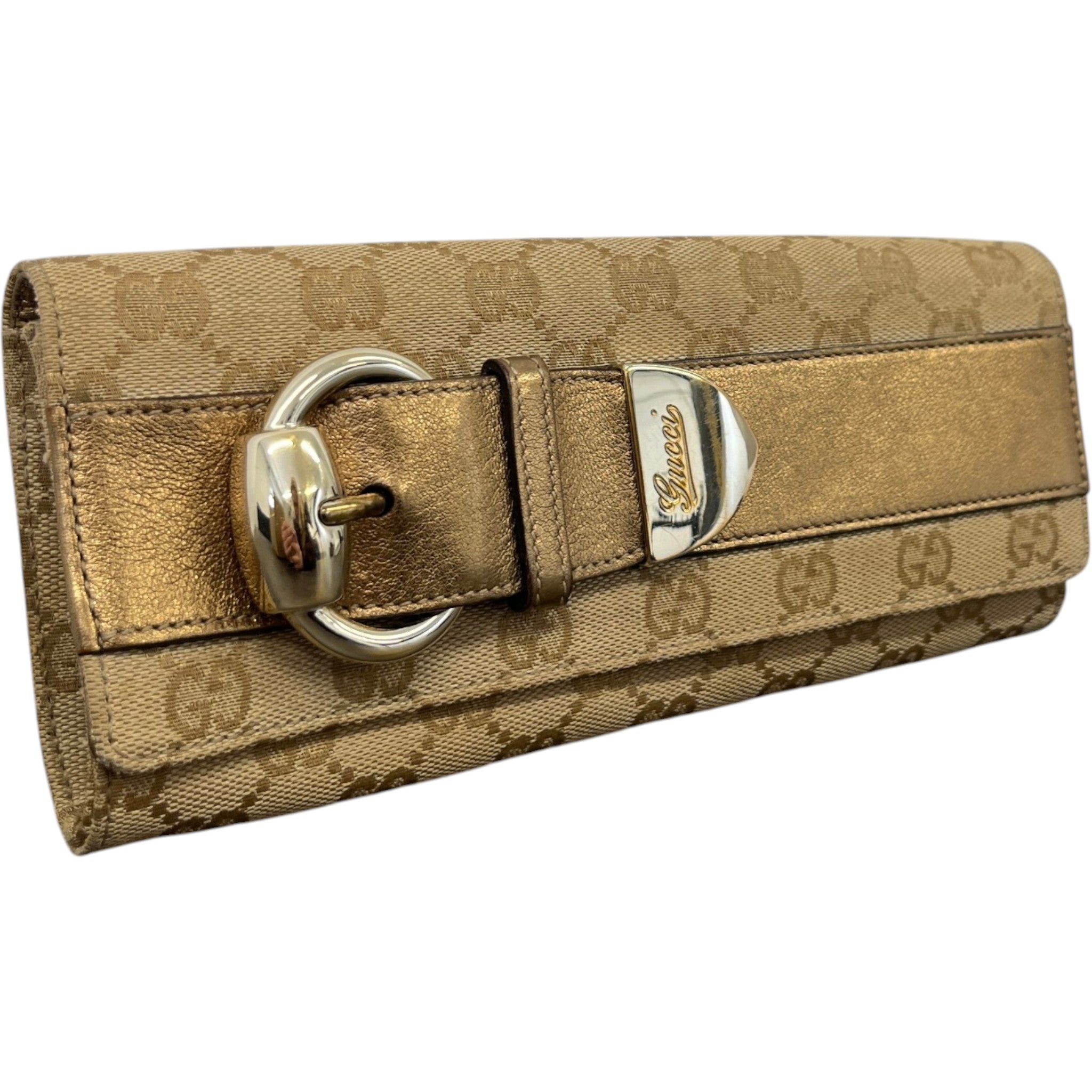 Women's Guccissima Buckle Purse Beige