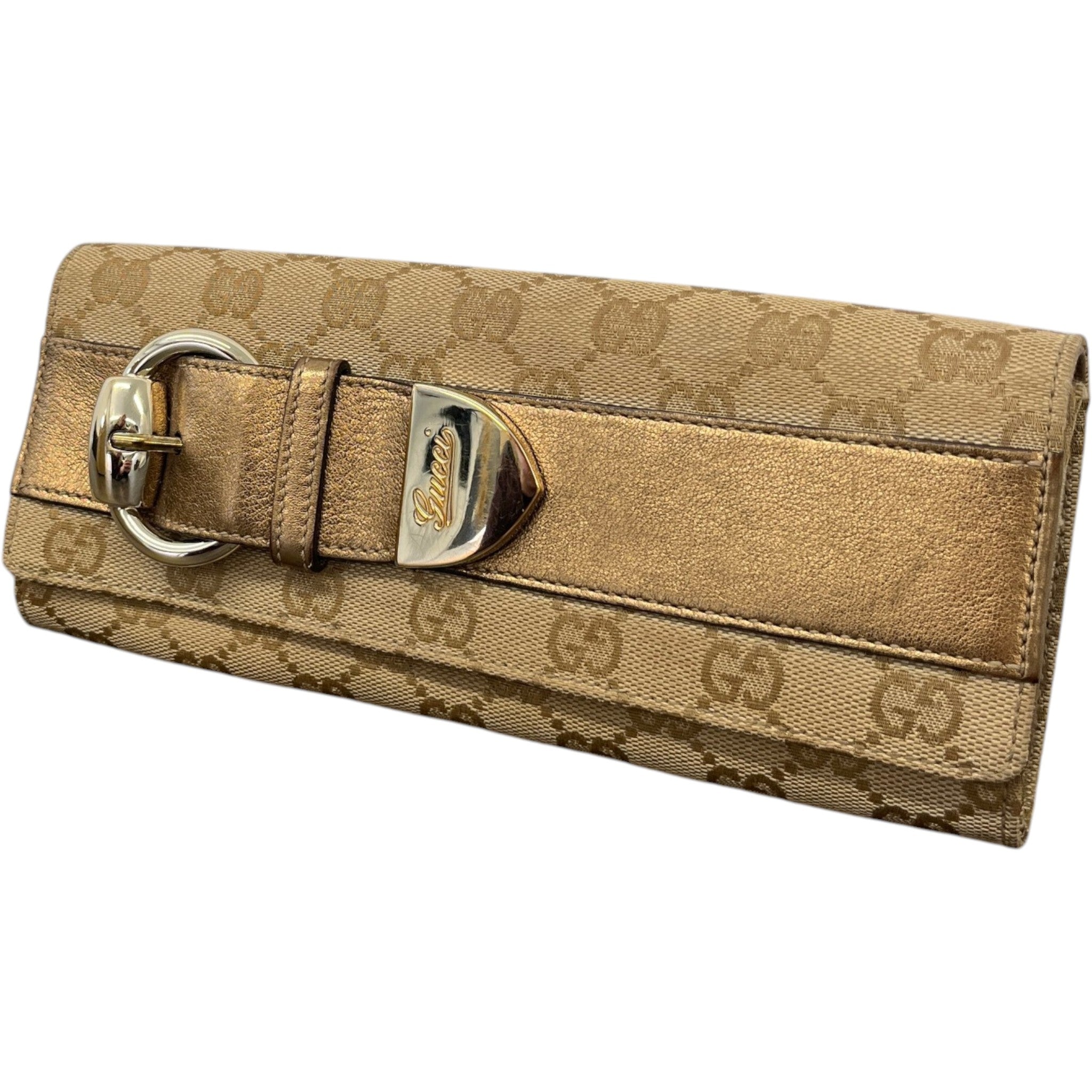 Women's Guccissima Buckle Purse Beige