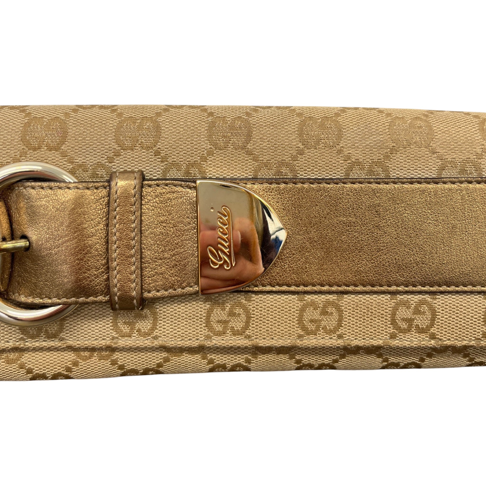 Women's Guccissima Buckle Purse Beige
