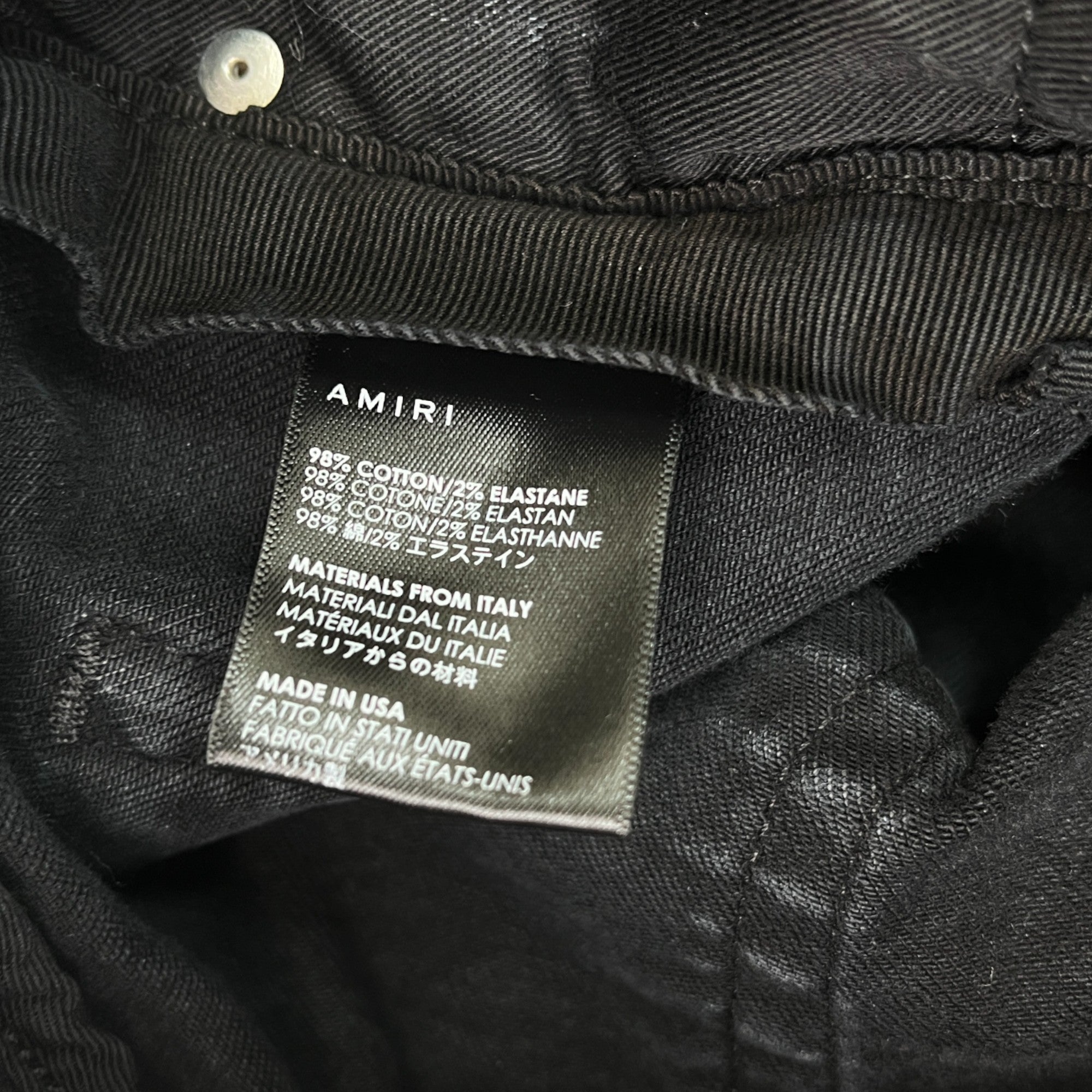 Men's Distressed Jeans Black Size Waist 34"