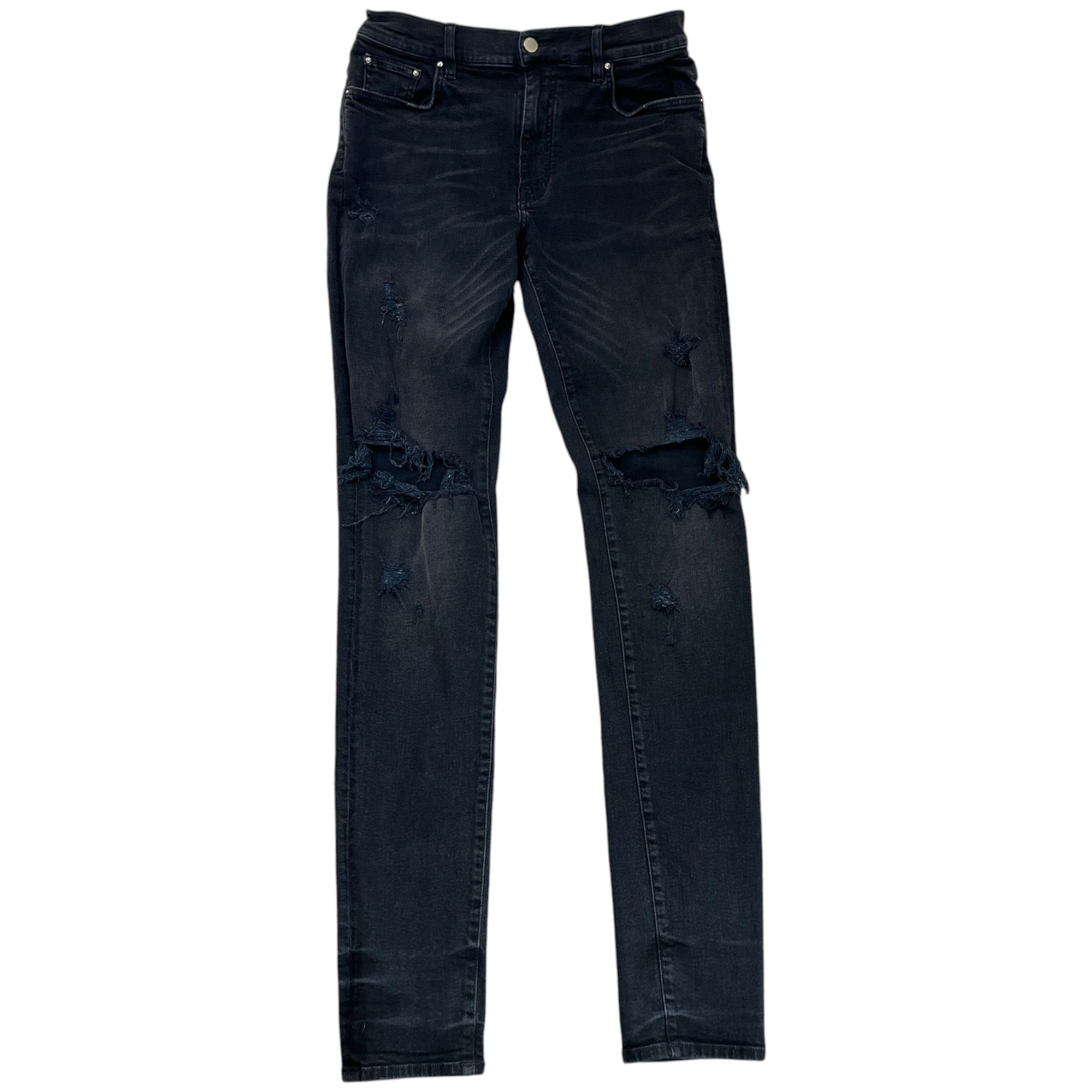 Men's Distressed Jeans Black Size Waist 34"