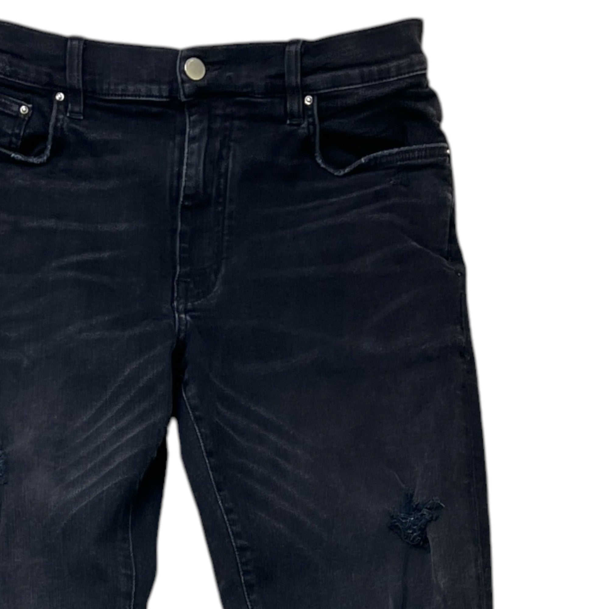 Men's Distressed Jeans Black Size Waist 34"