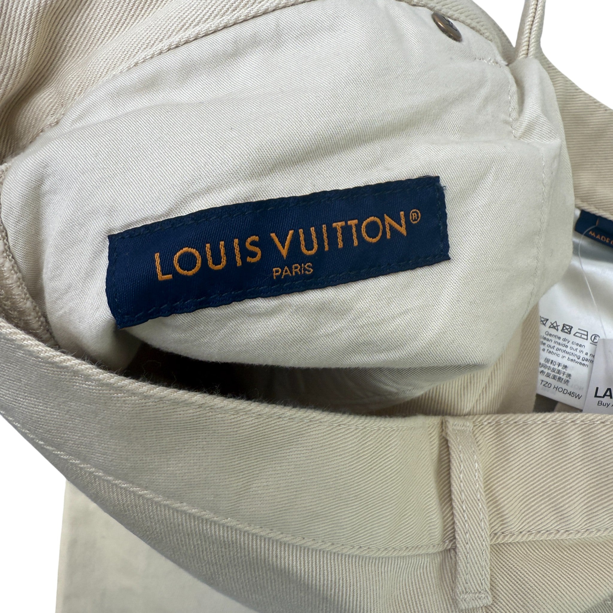 Men's Monogram Workwear Jeans Cream Size Waist 34"