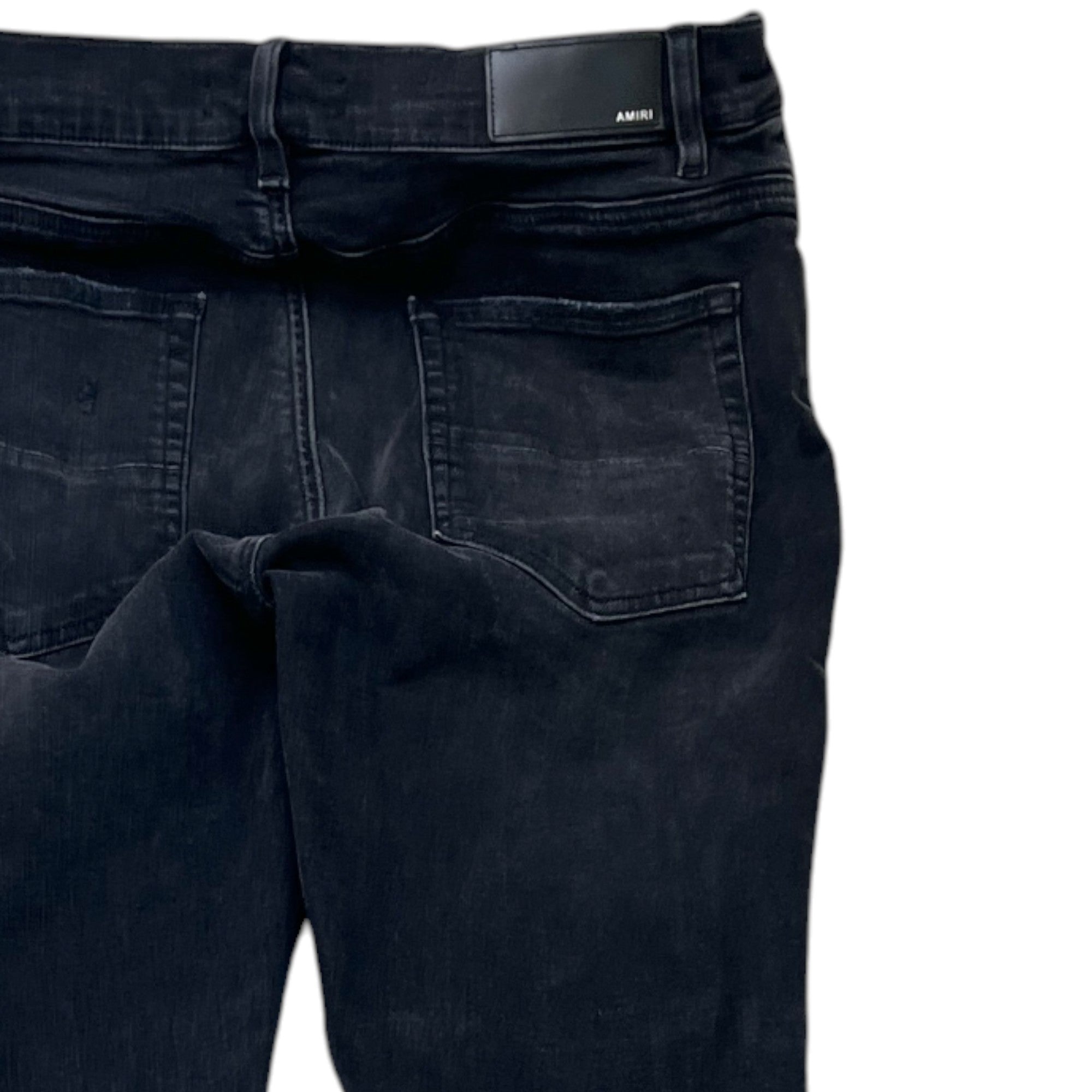 Men's Distressed Jeans Black Size Waist 34"