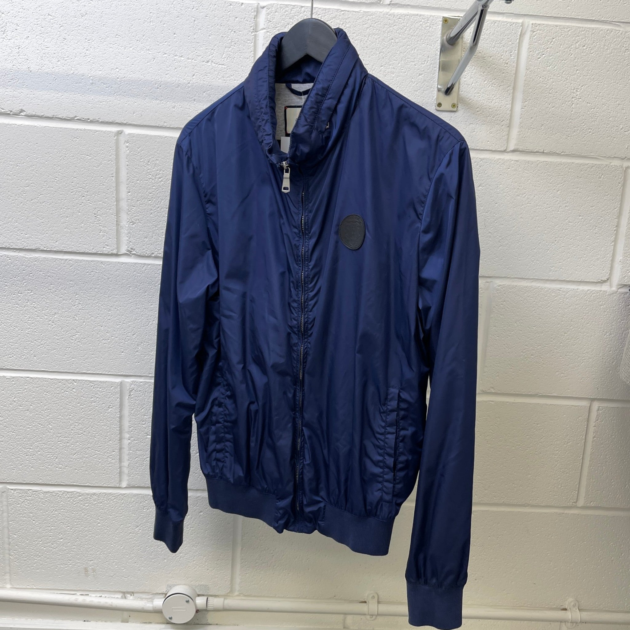 Men's Plaque Logo Jacket Navy Size IT 46 / S