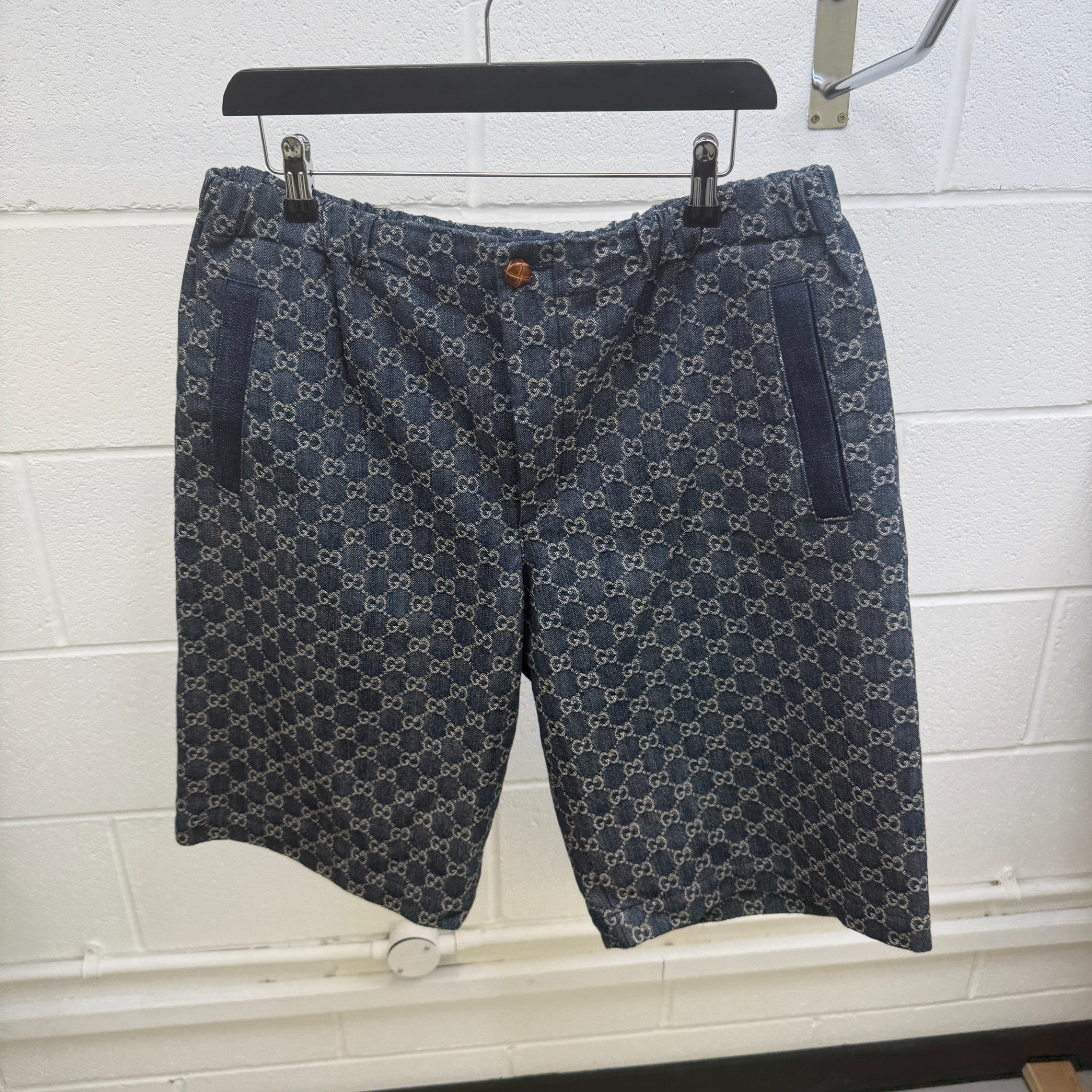 Men's Gg Supreme Shorts Blue Size IT 50 / UK 34