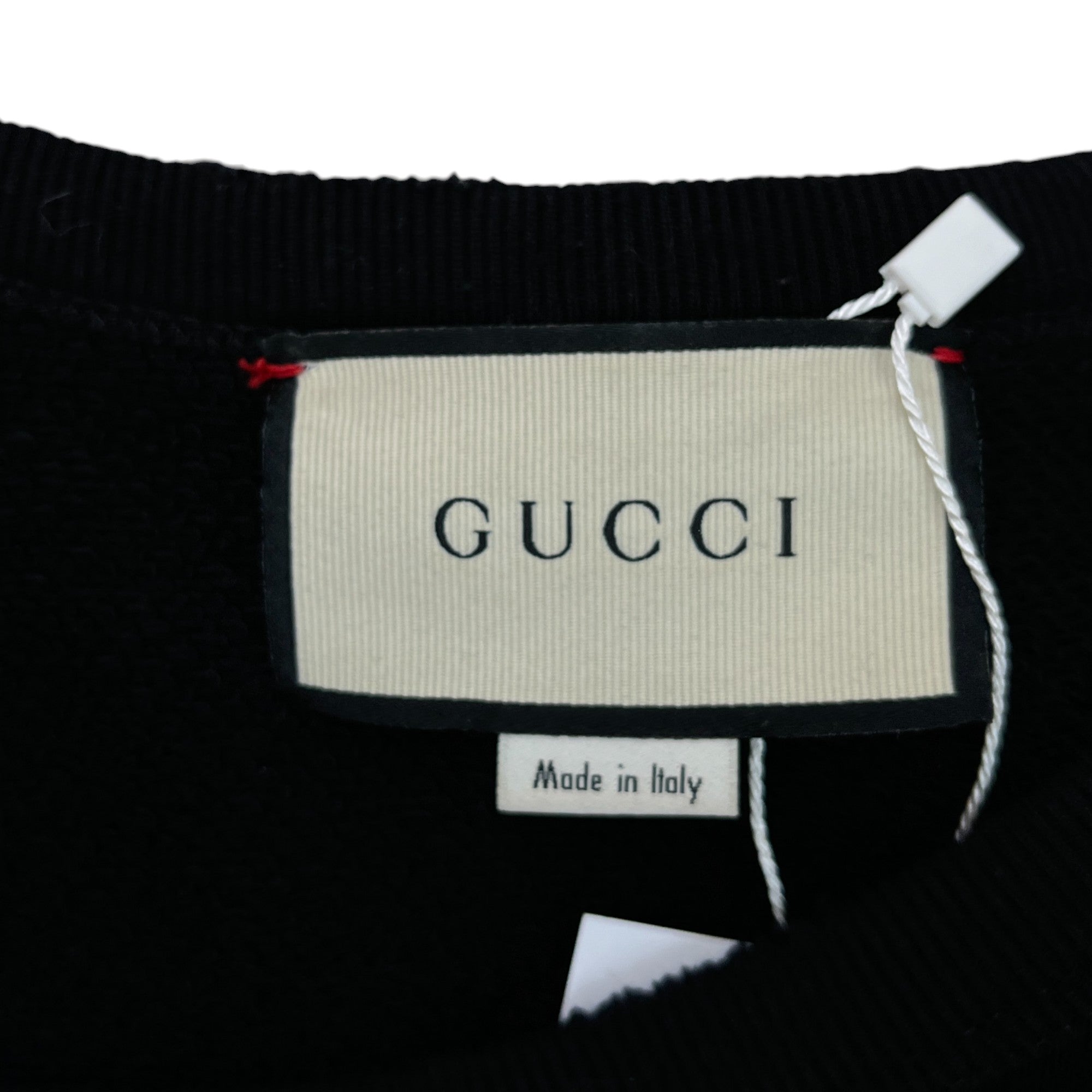 Men's Distressed Printed Logo Sweatshirt Black Size M