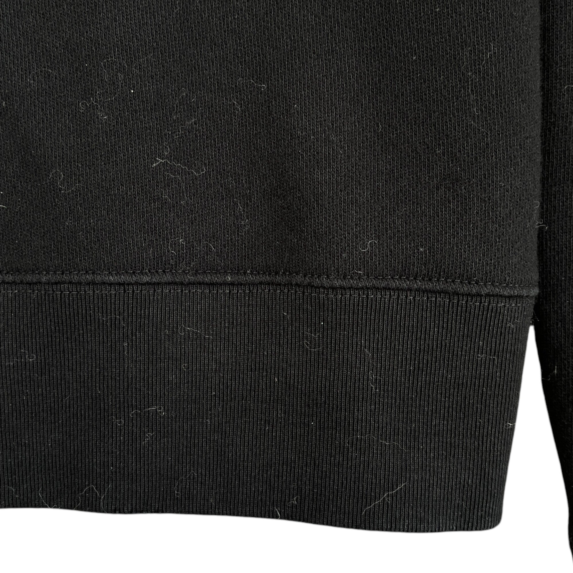 Men's Distressed Printed Logo Sweatshirt Black Size M