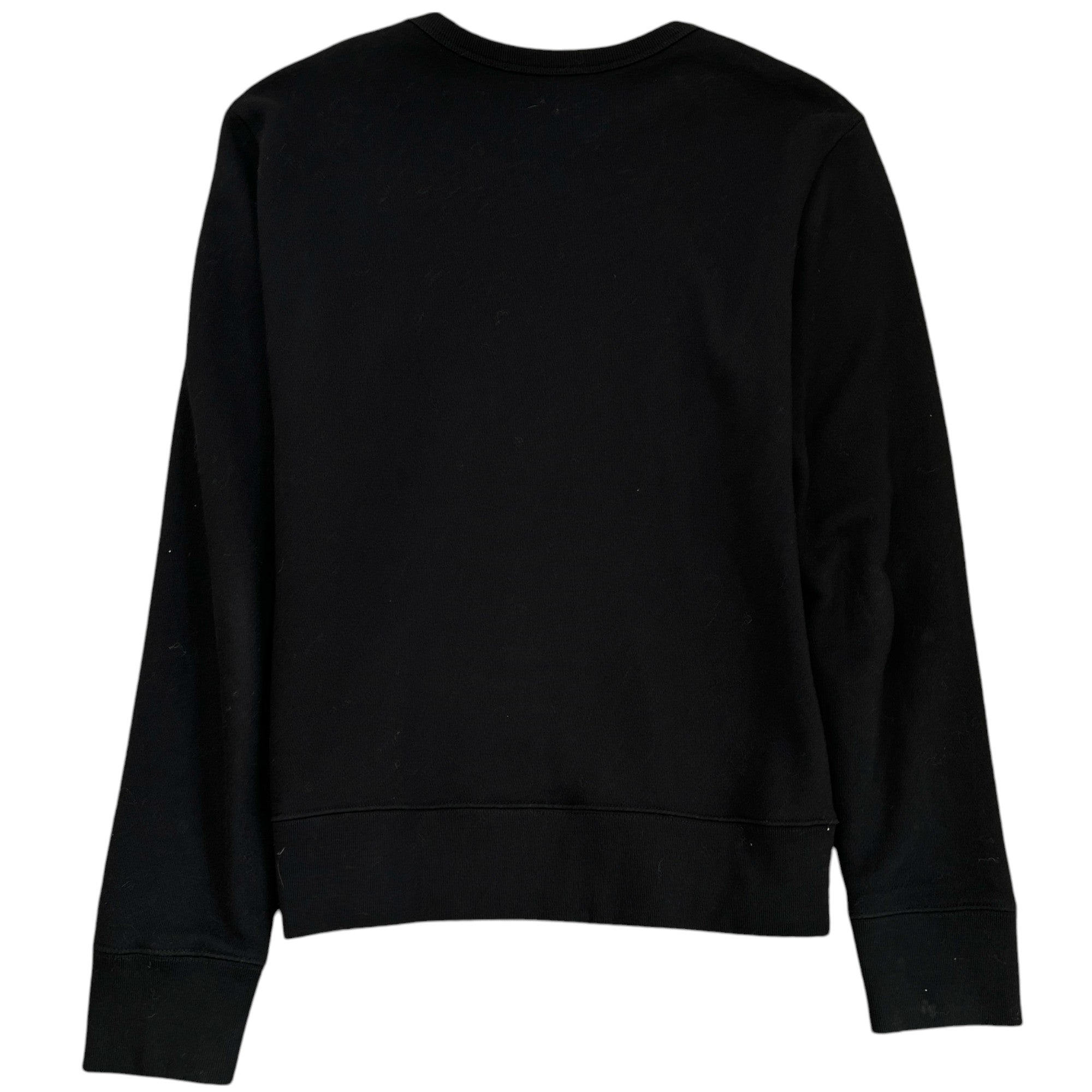 Men's Distressed Printed Logo Sweatshirt Black Size M