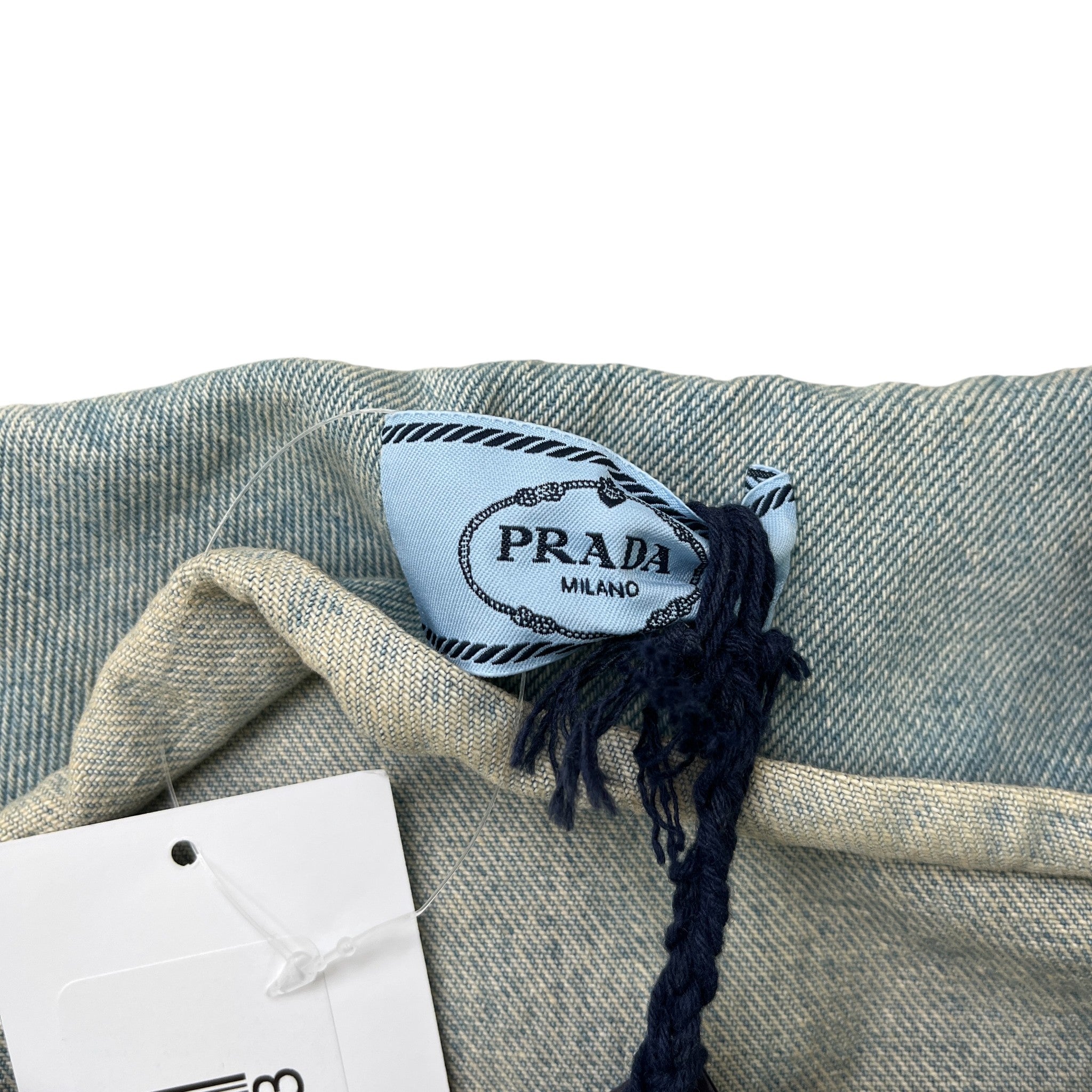 Women's Plaque Logo Denim Dress Skirts Blue Size XS