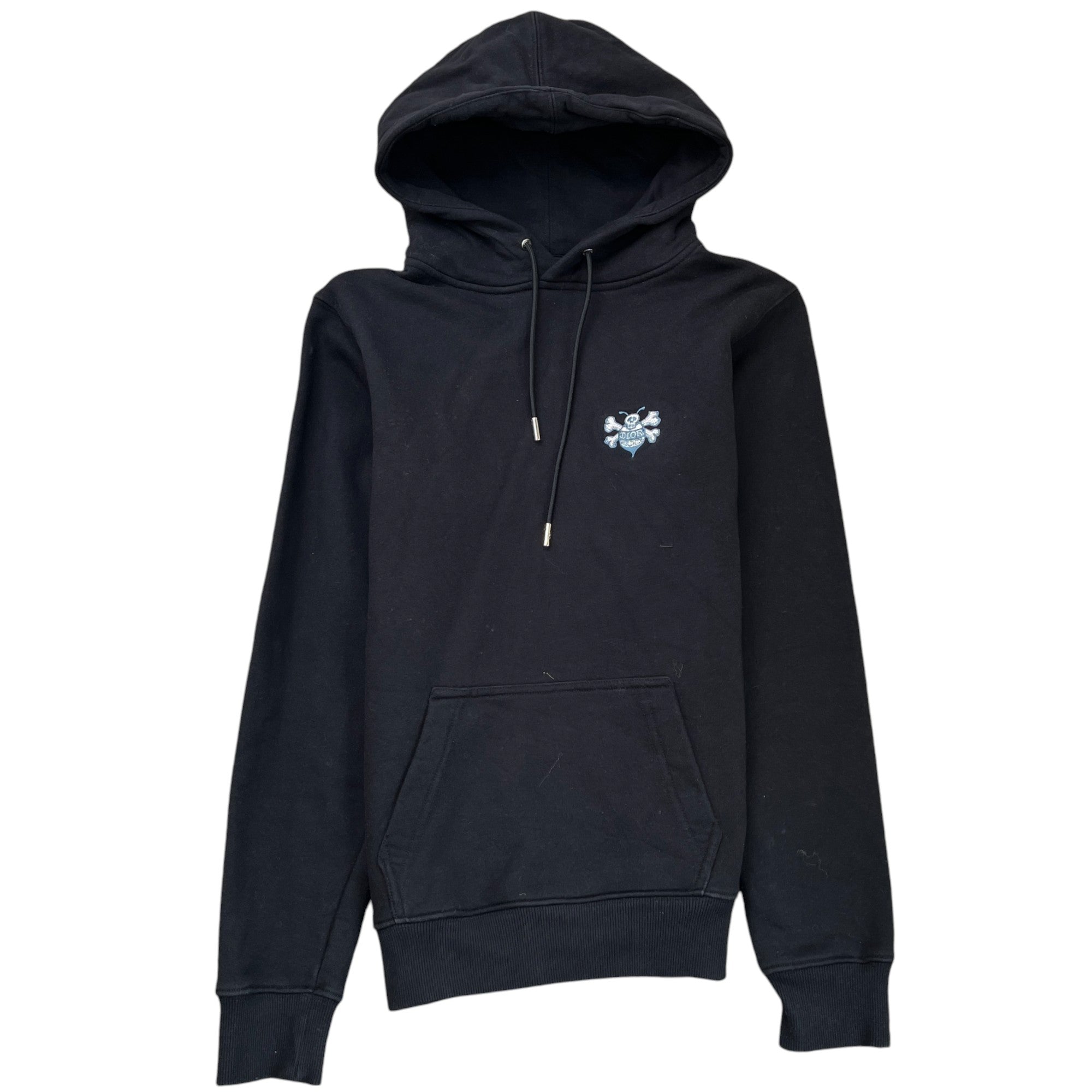 Men's X Sean Stussy Oversized Embroidered Bee Hoodie Black Size XXS