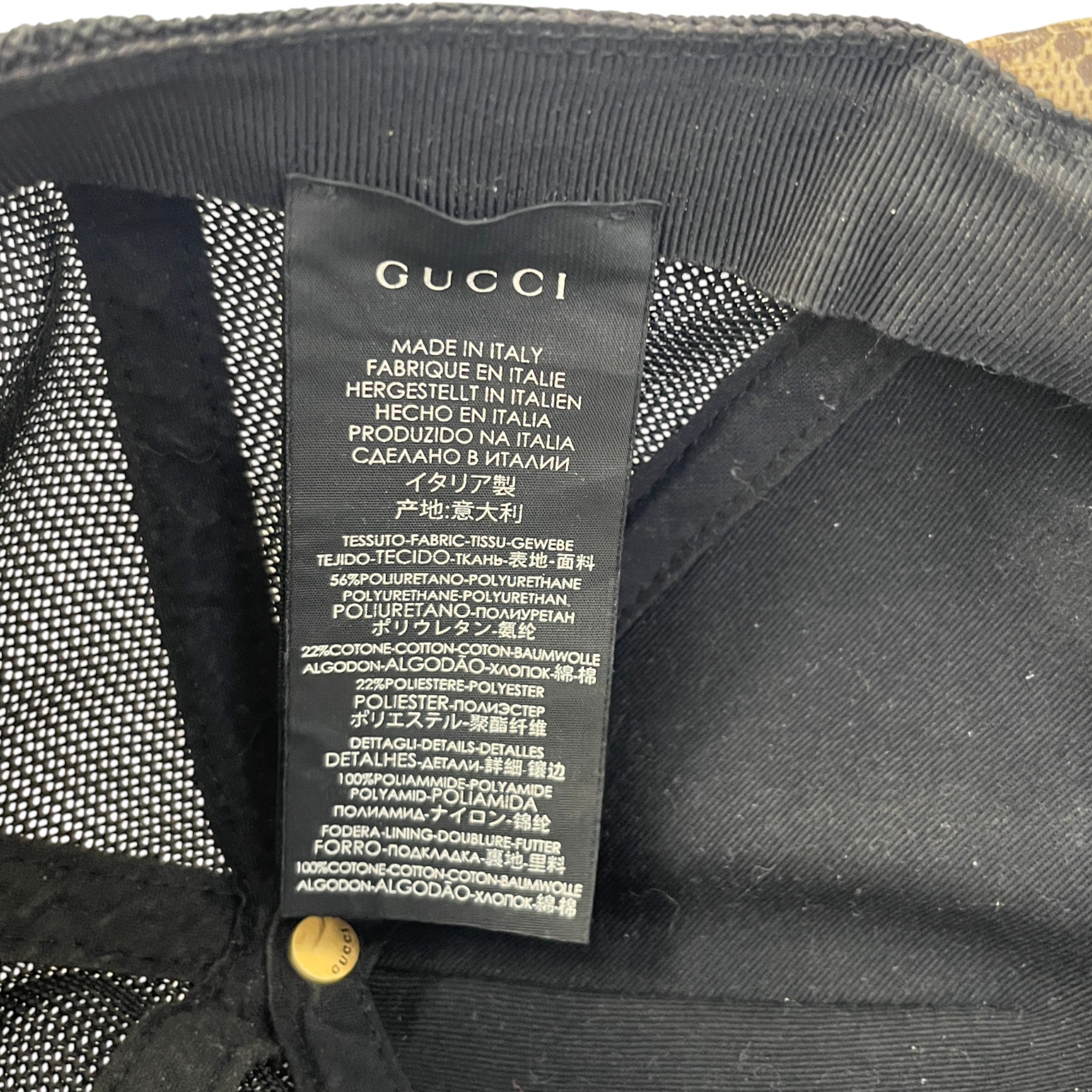 Men's Gg Supreme Hat Black Size M