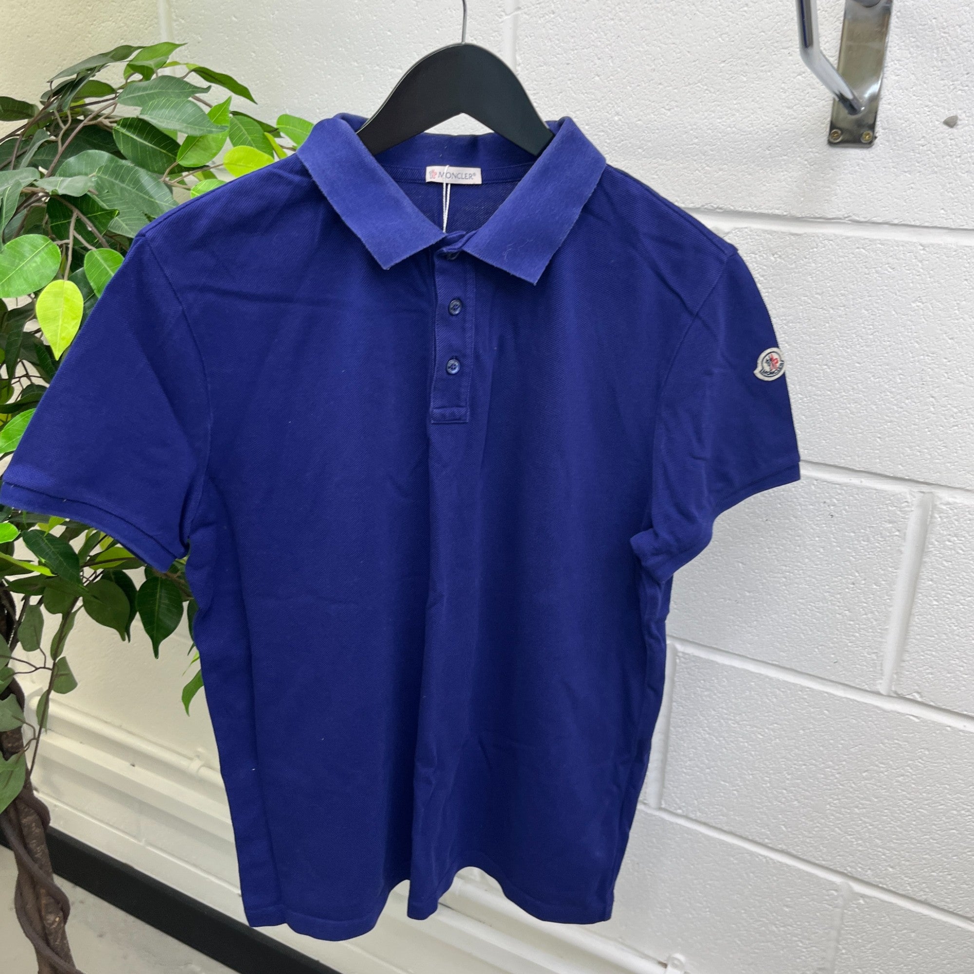 Men's Manica Corta Polo Shirt Purple Size L