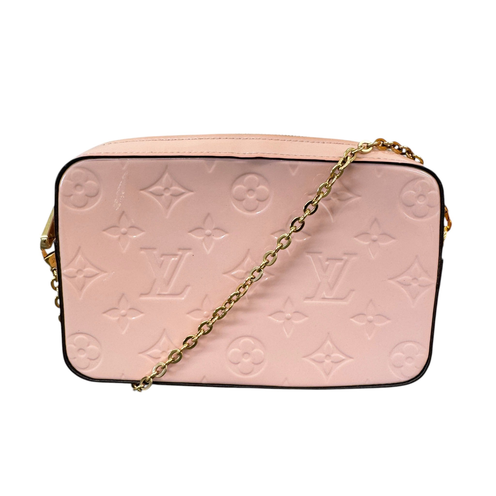 Women's Monogram Vernis Camera Pouch Bag Pink