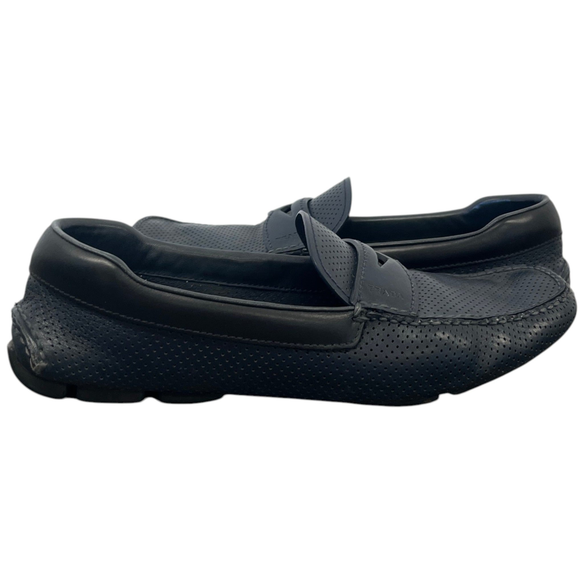 Men's Perforated Loafers Navy Size EU 42 / UK 8