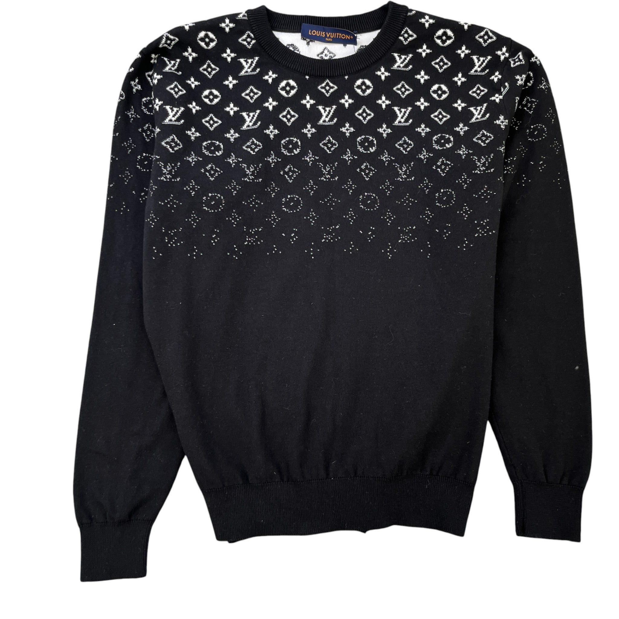 Men's Gradient Monogram Sweatshirt Black Size M