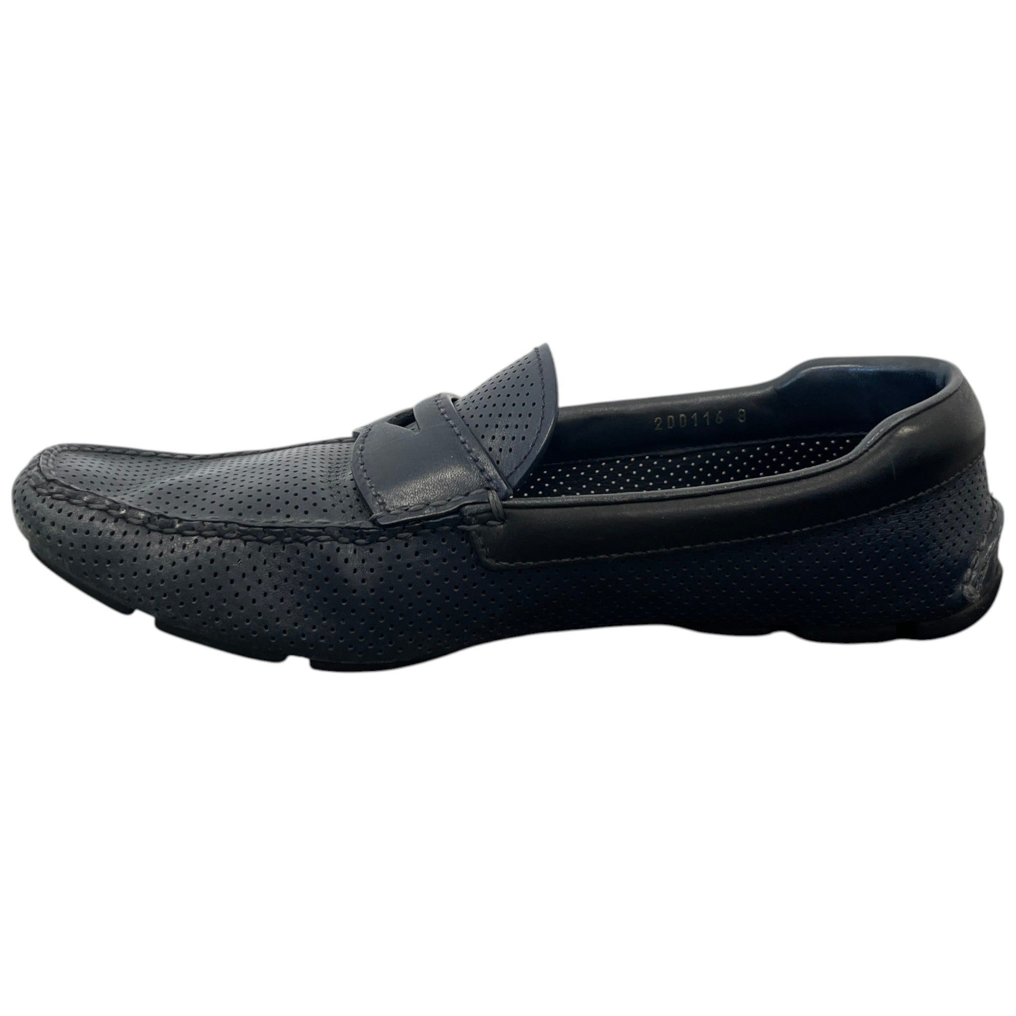 Men's Perforated Loafers Navy Size EU 42 / UK 8