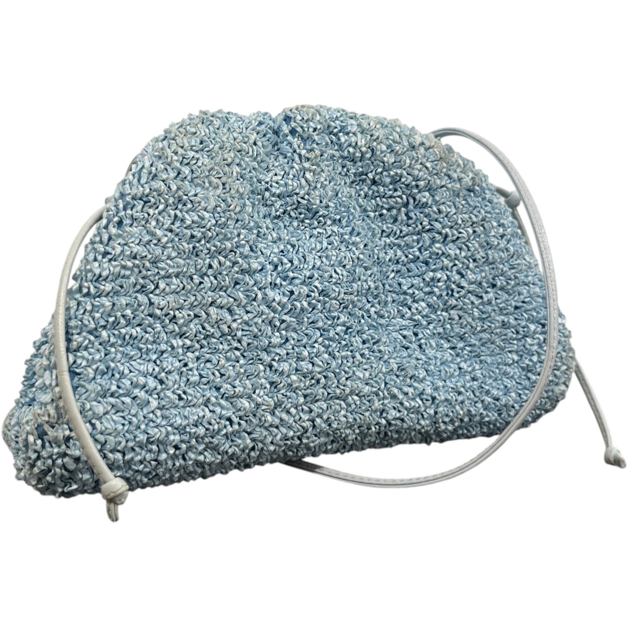Women's Raffia Crossbody Pouch Bag Blue