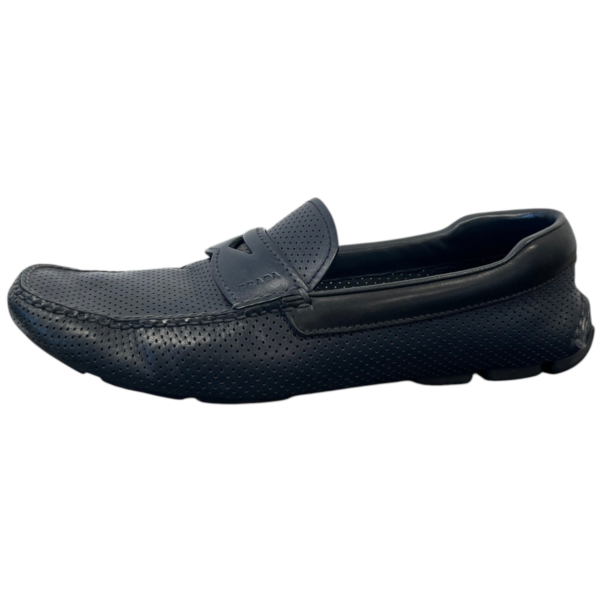 Men's Perforated Loafers Navy Size EU 42 / UK 8