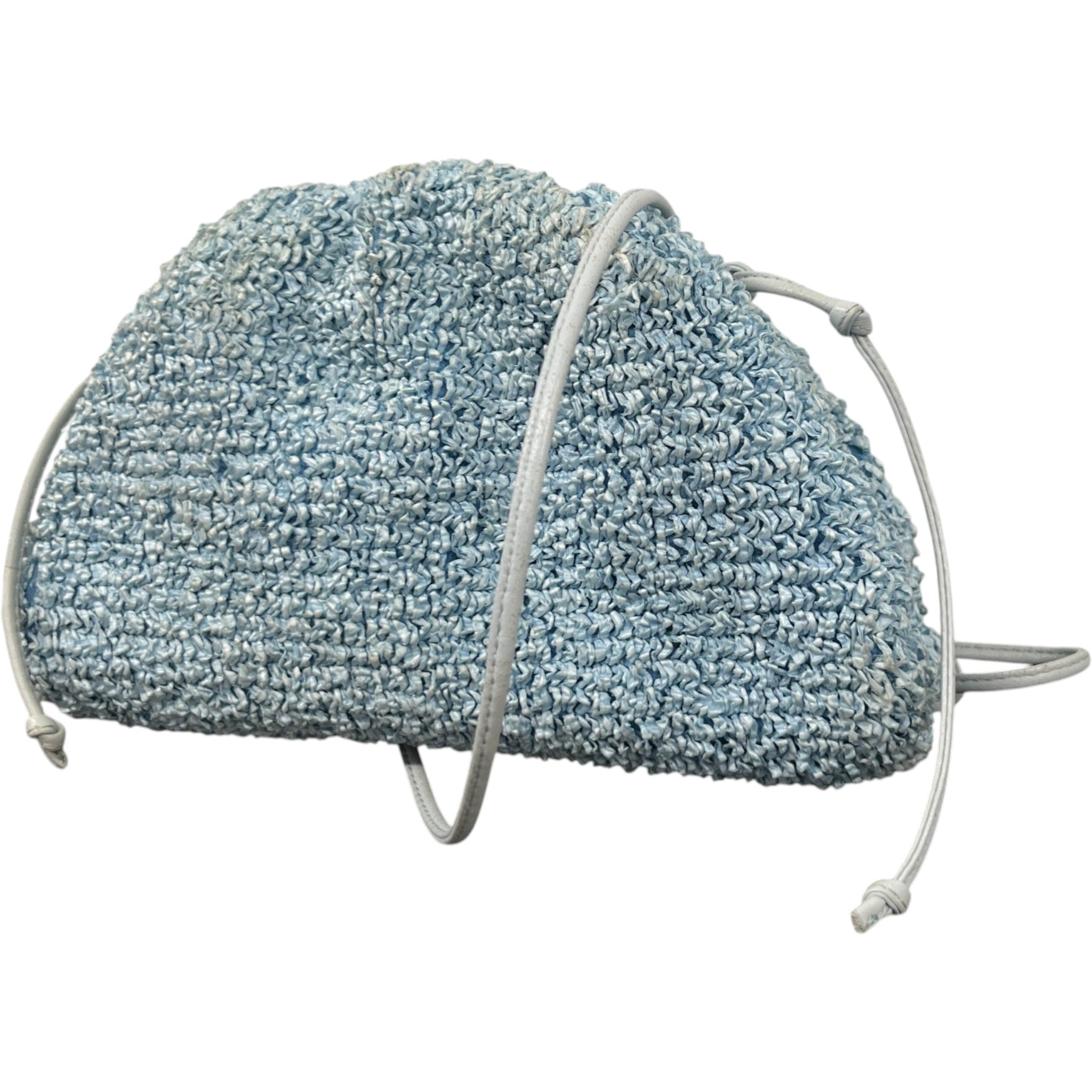 Women's Raffia Crossbody Pouch Bag Blue