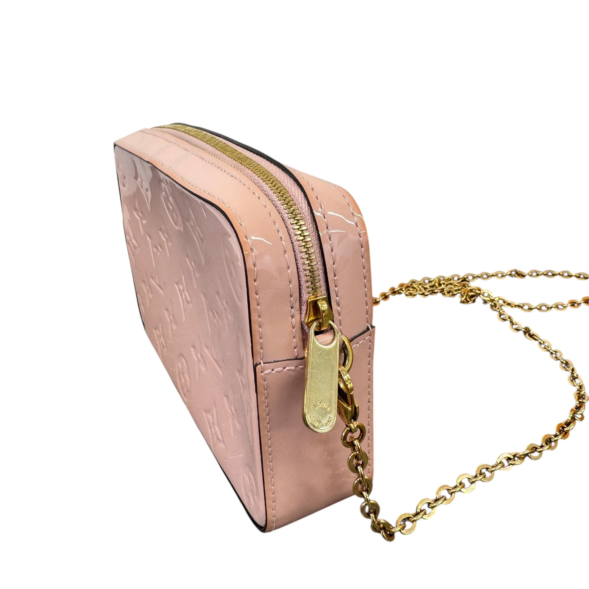 Women's Monogram Vernis Camera Pouch Bag Pink