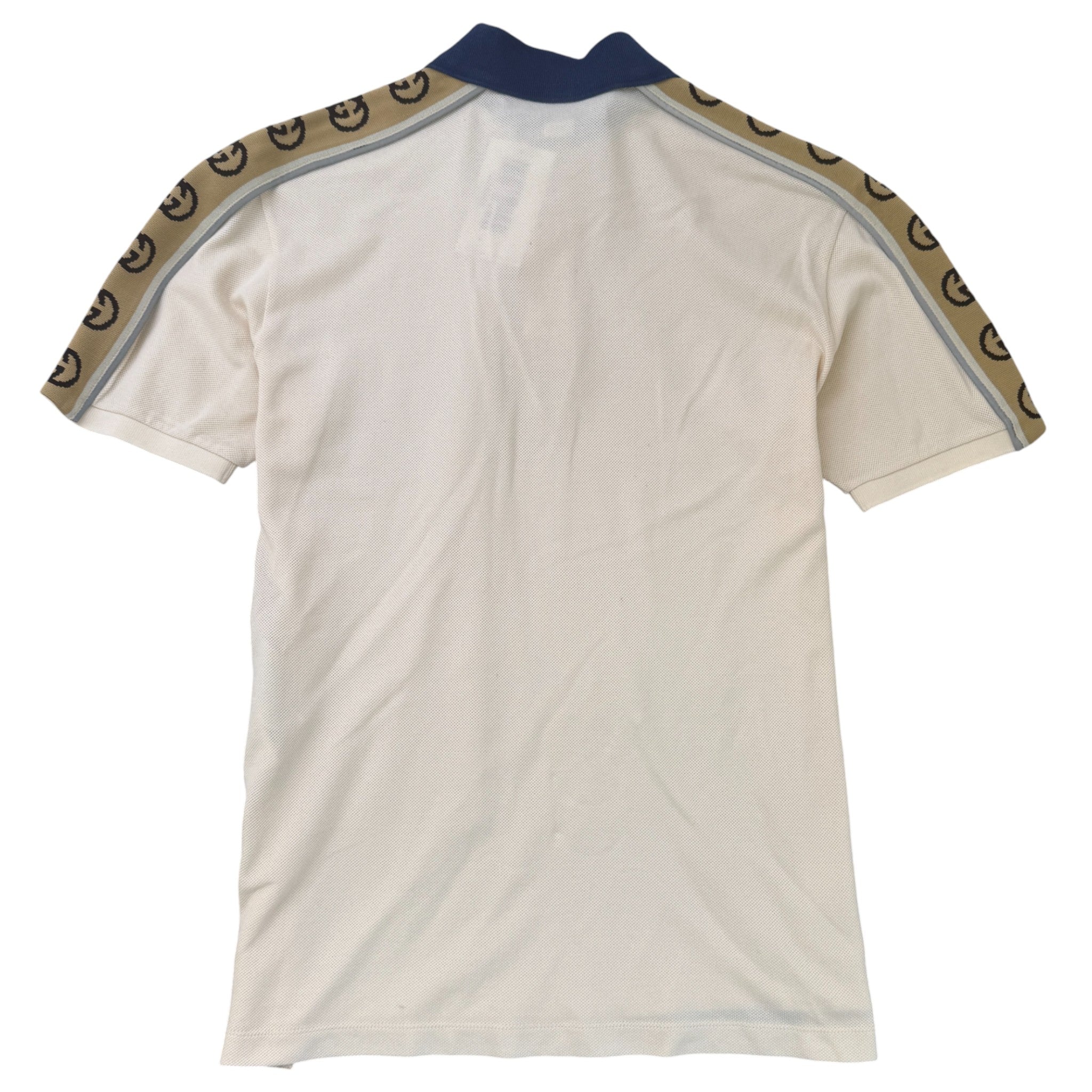 Men's Gg Side Tape Polo Shirt Cream Size S