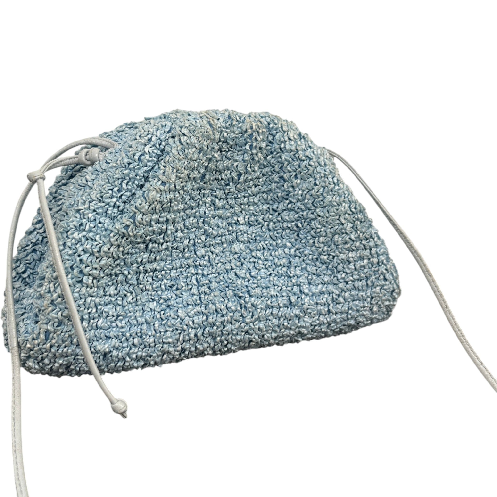 Women's Raffia Crossbody Pouch Bag Blue
