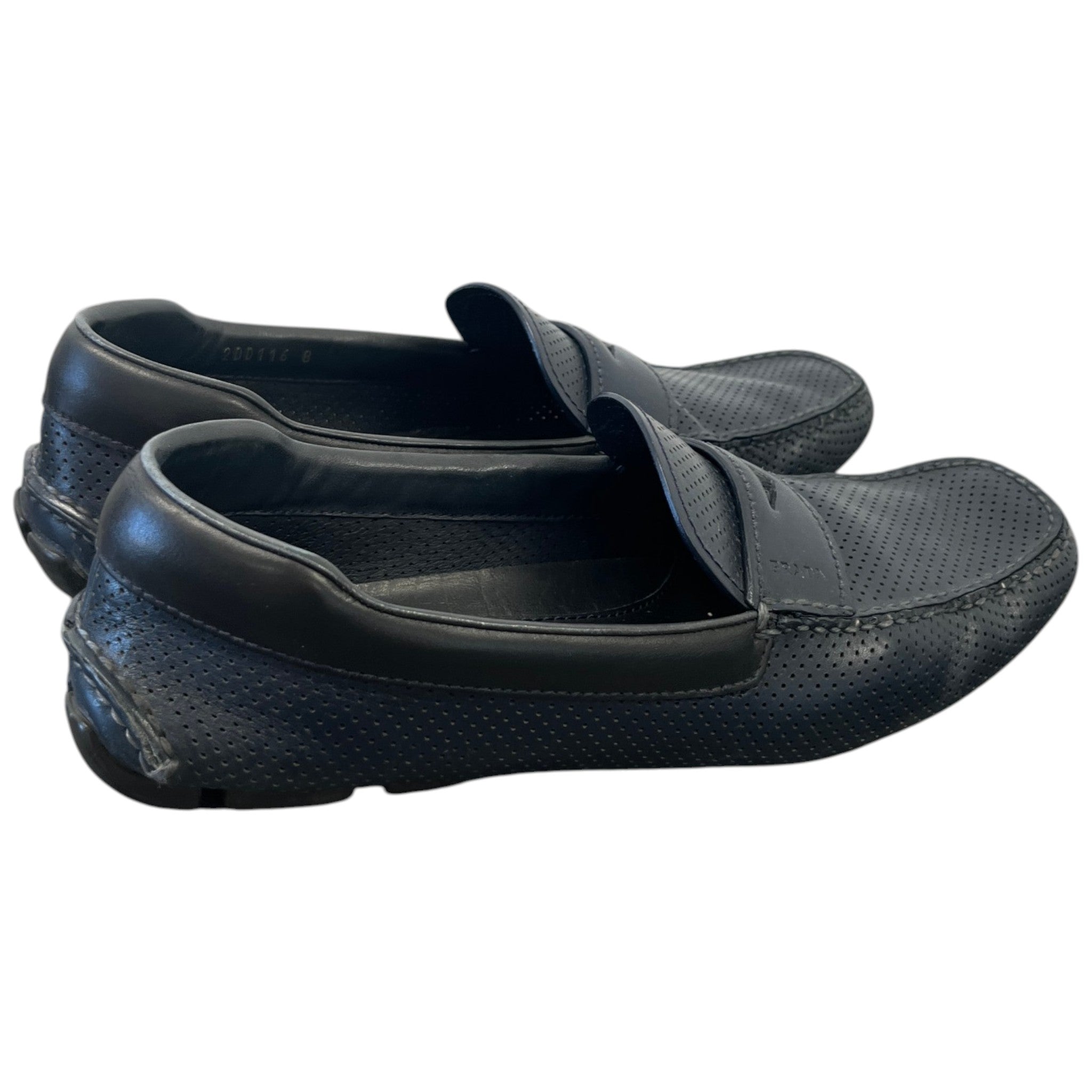 Men's Perforated Loafers Navy Size EU 42 / UK 8