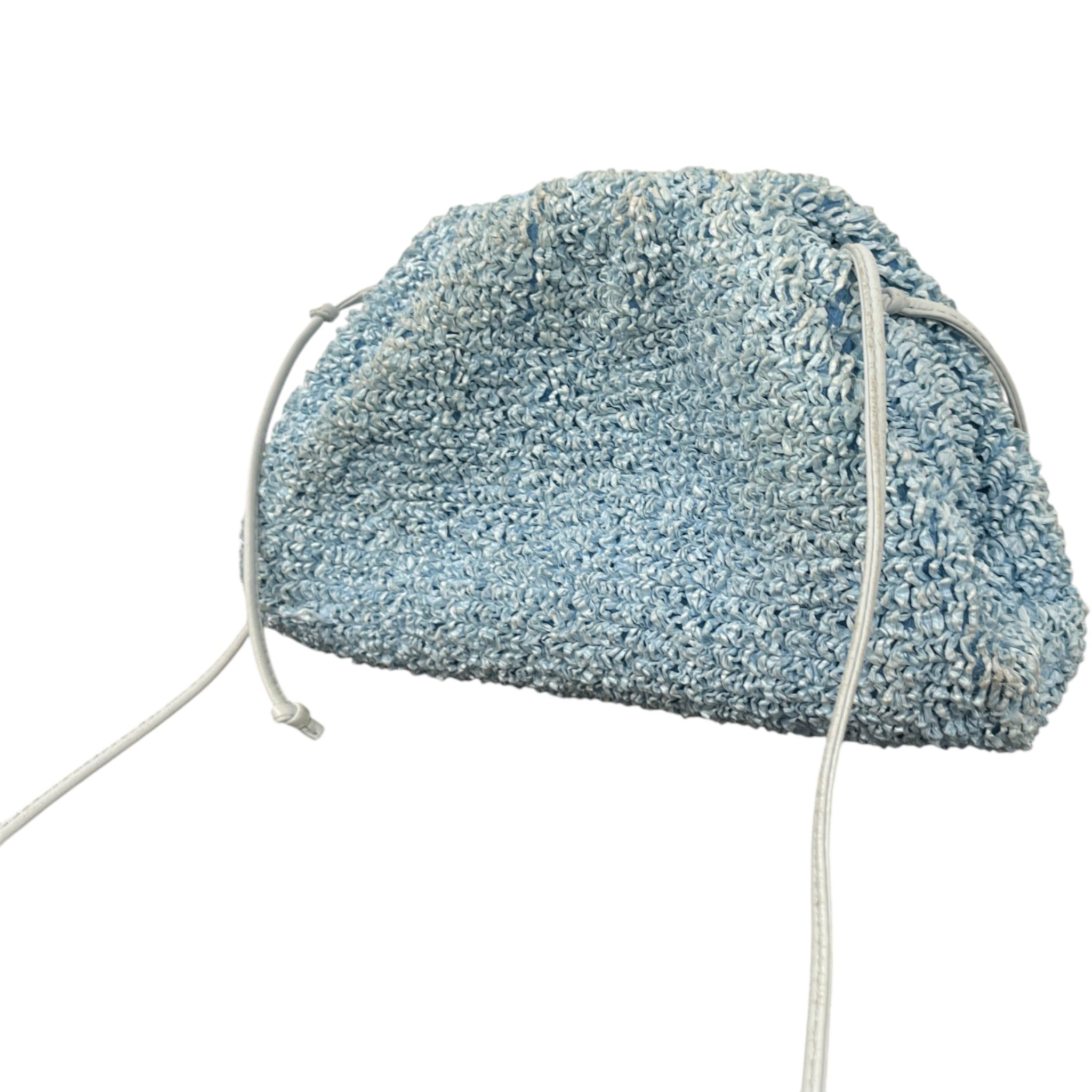 Women's Raffia Crossbody Pouch Bag Blue