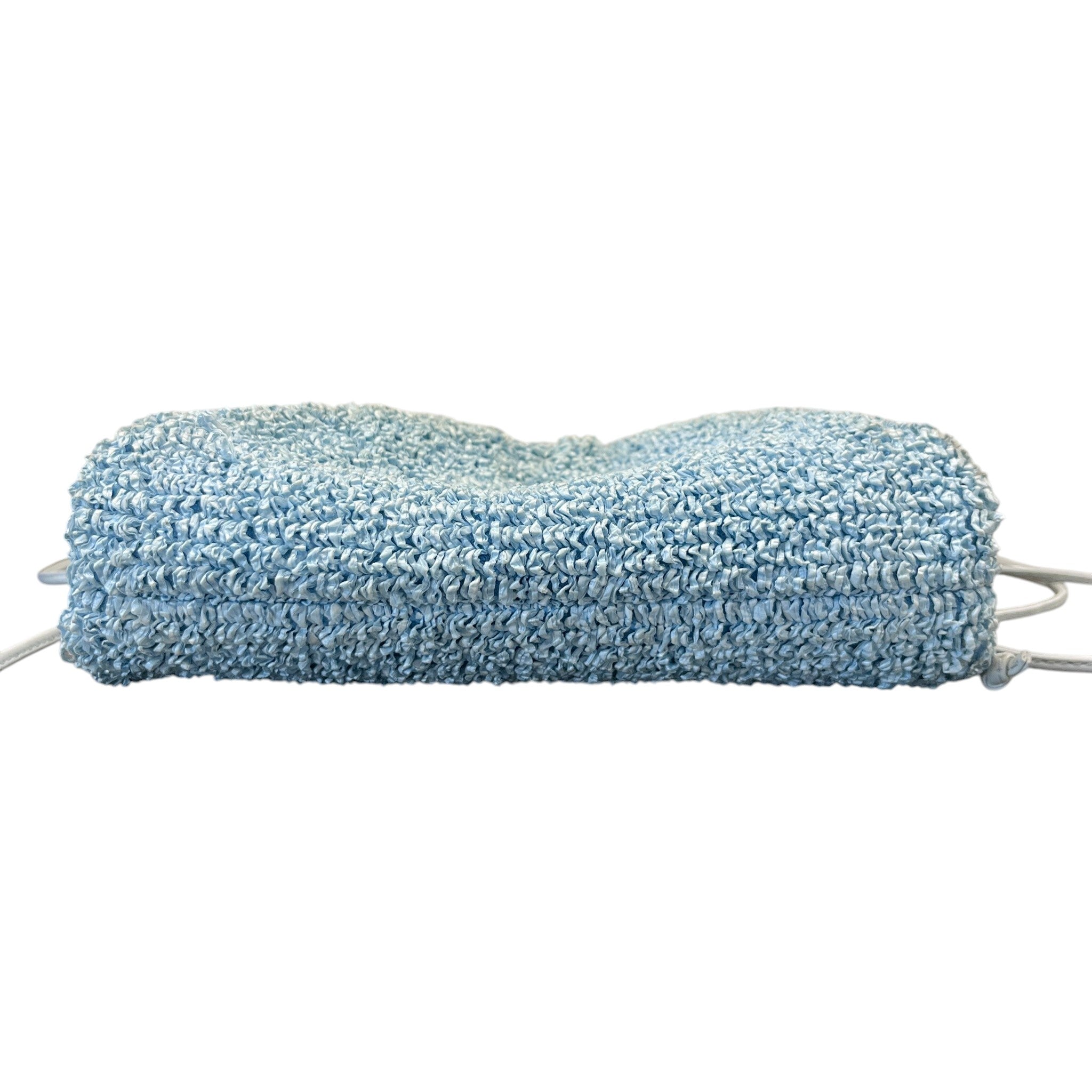 Women's Raffia Crossbody Pouch Bag Blue