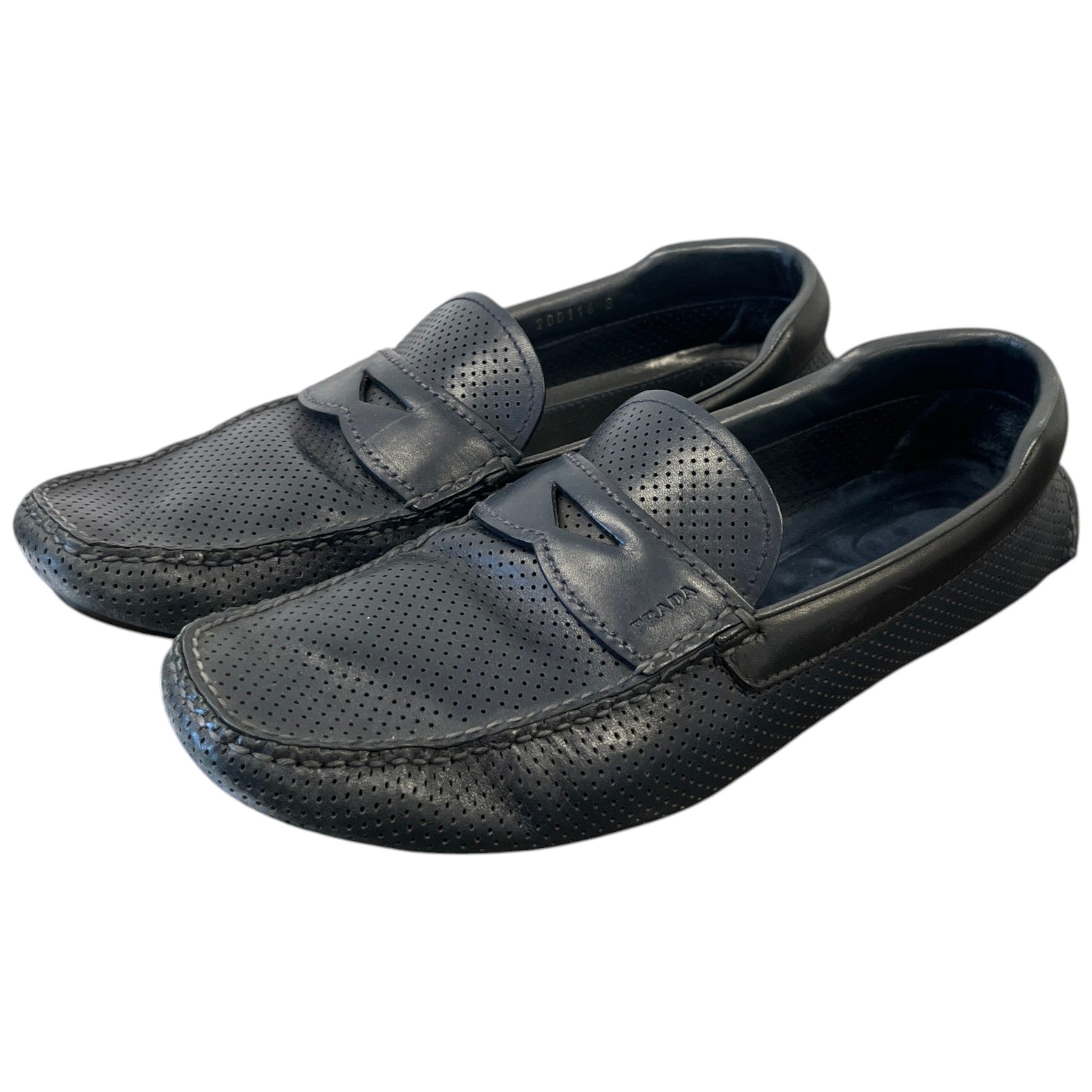 Men's Perforated Loafers Navy Size EU 42 / UK 8