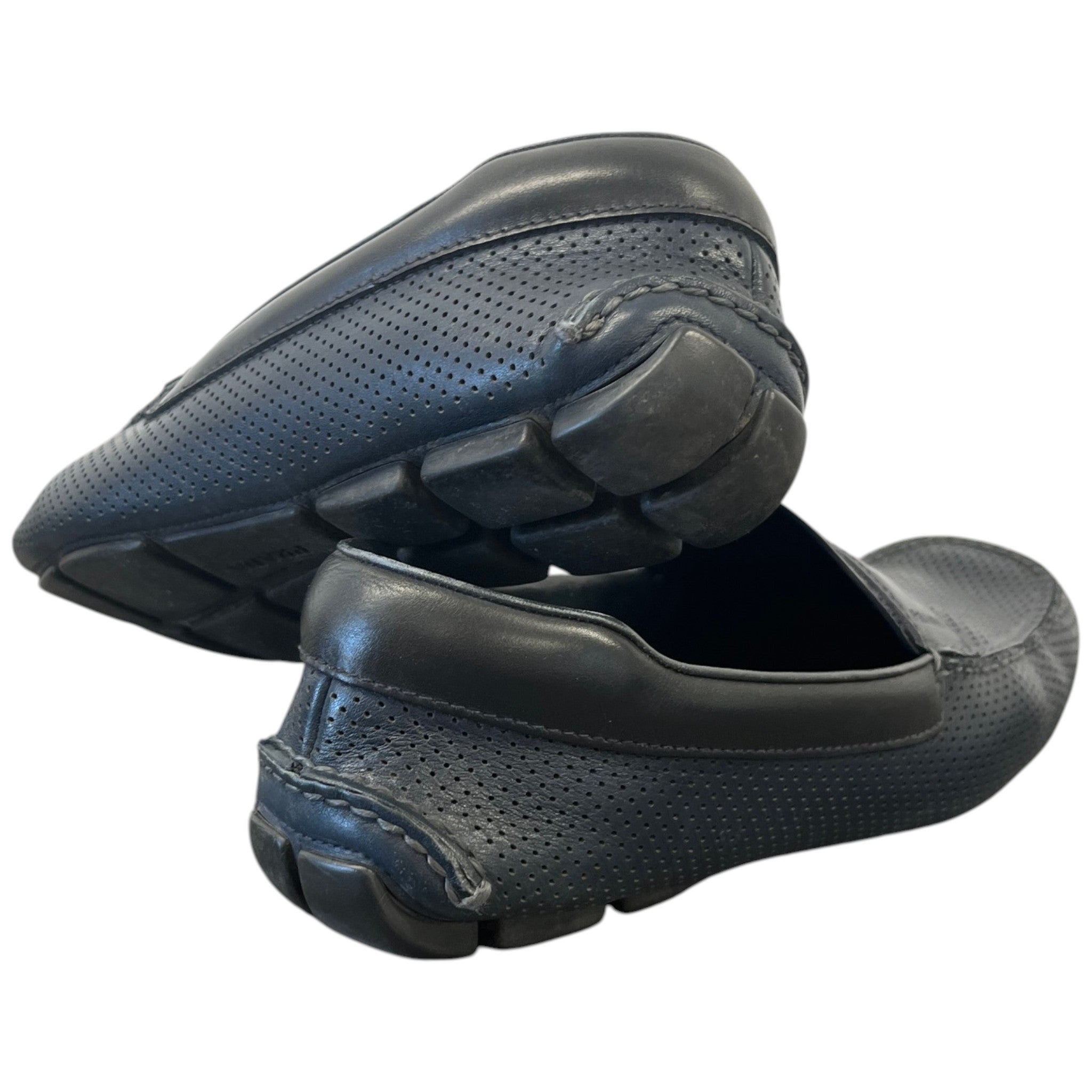 Men's Perforated Loafers Navy Size EU 42 / UK 8