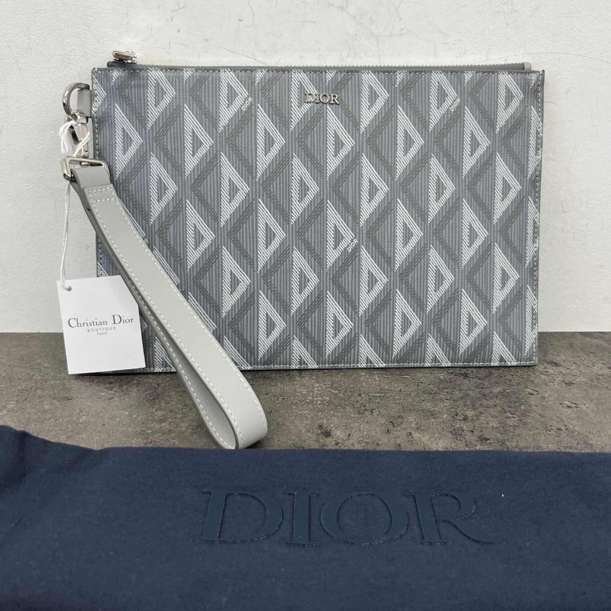 Men's Cd Diamond A5 Pouch Grey