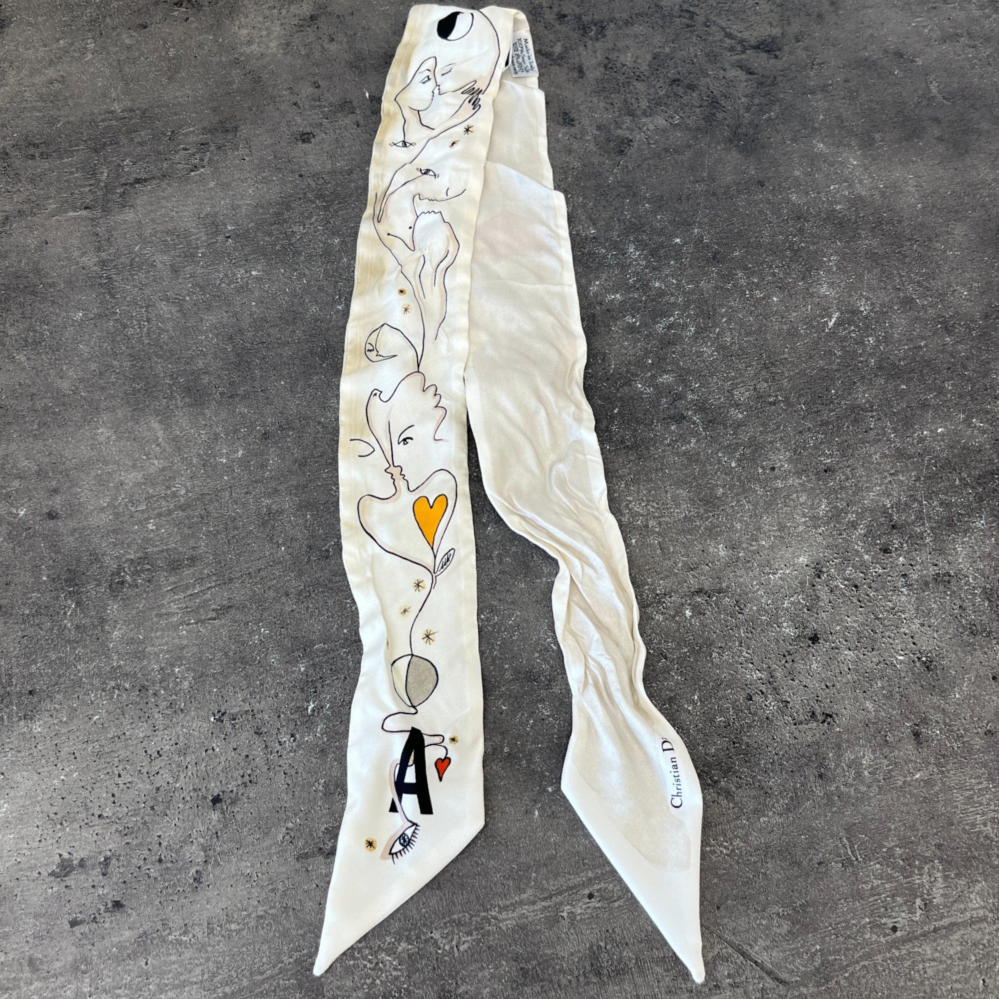 Women's Amour Silk Twilly Scarf Beige