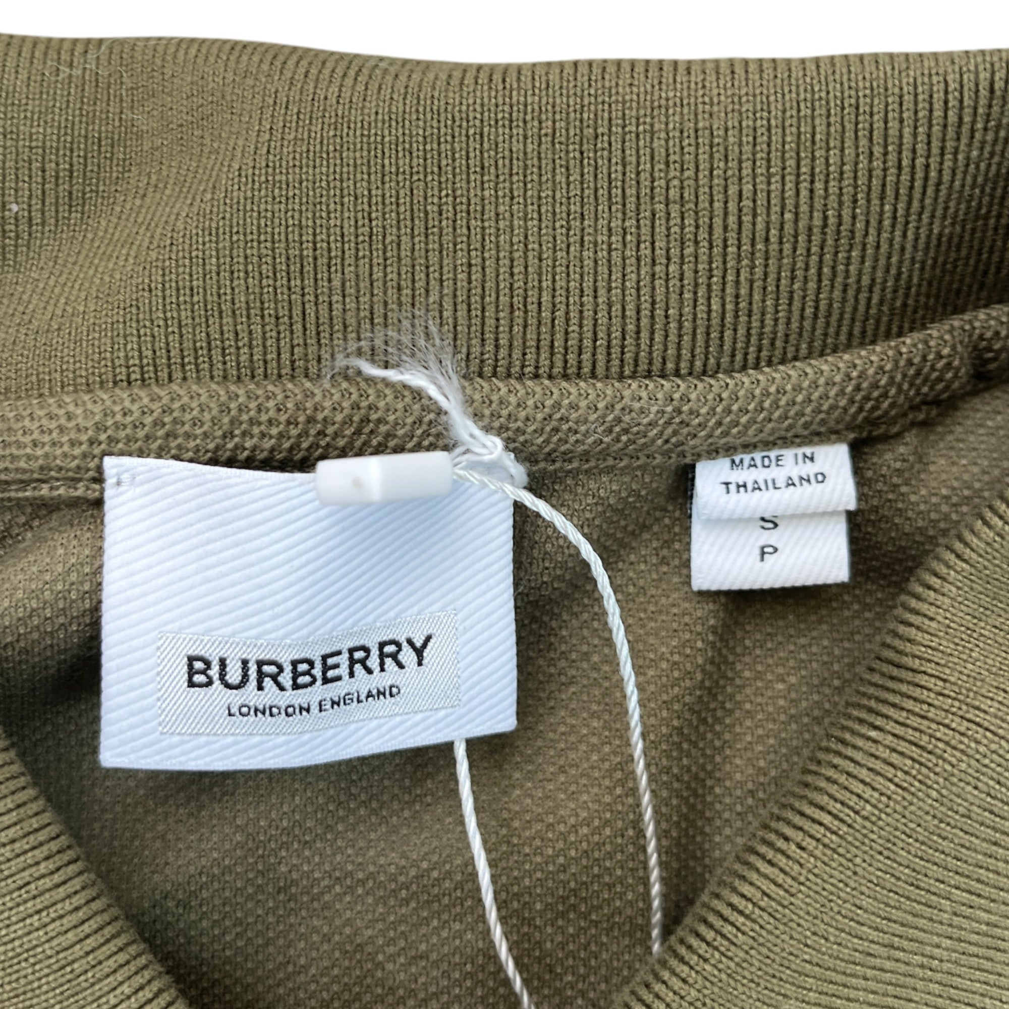 Men's Embroidered Logo Polo Shirt Khaki Size S