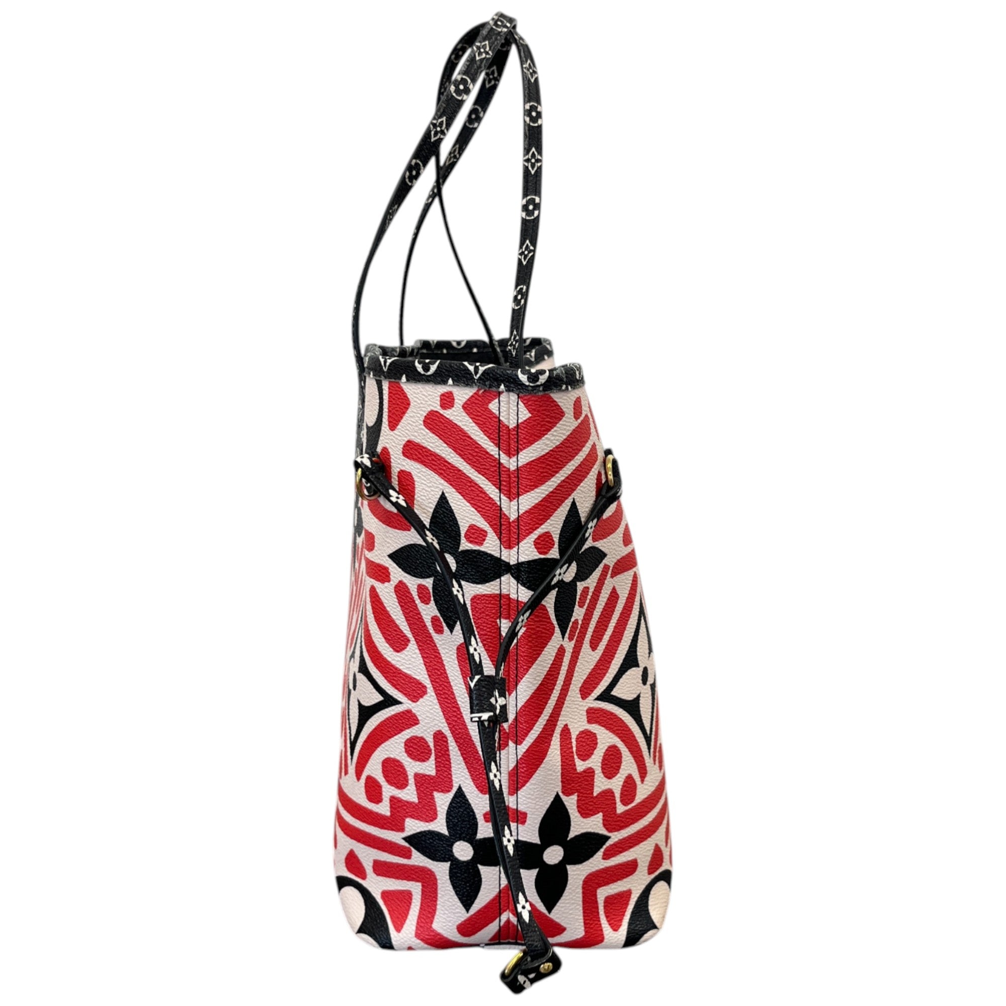 Women's Monogram Giant Crafty Neverfull Mm Creme Rouge Bag Red