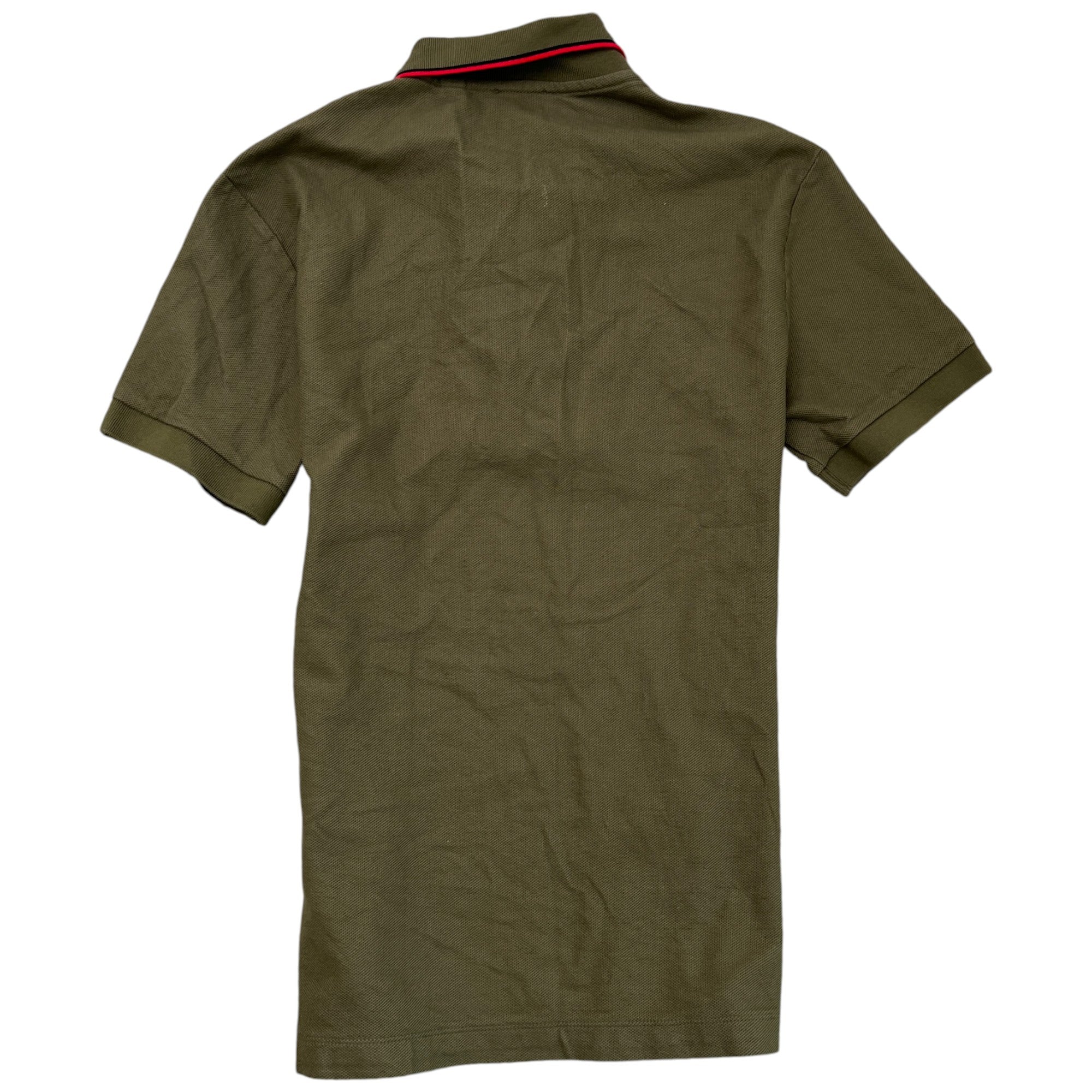 Men's Embroidered Logo Polo Shirt Khaki Size S