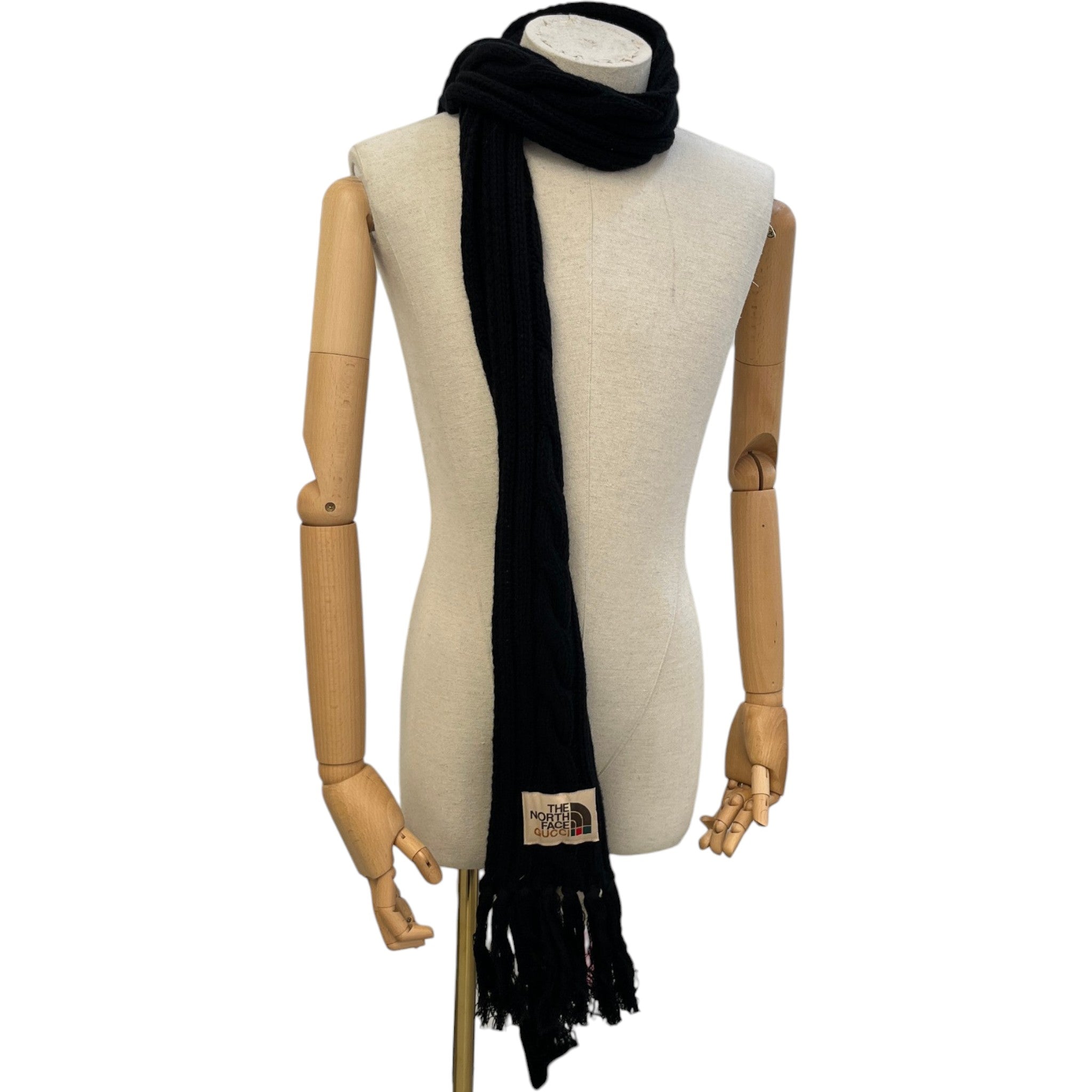 Men's X North Face Cable Knit Scarf Black