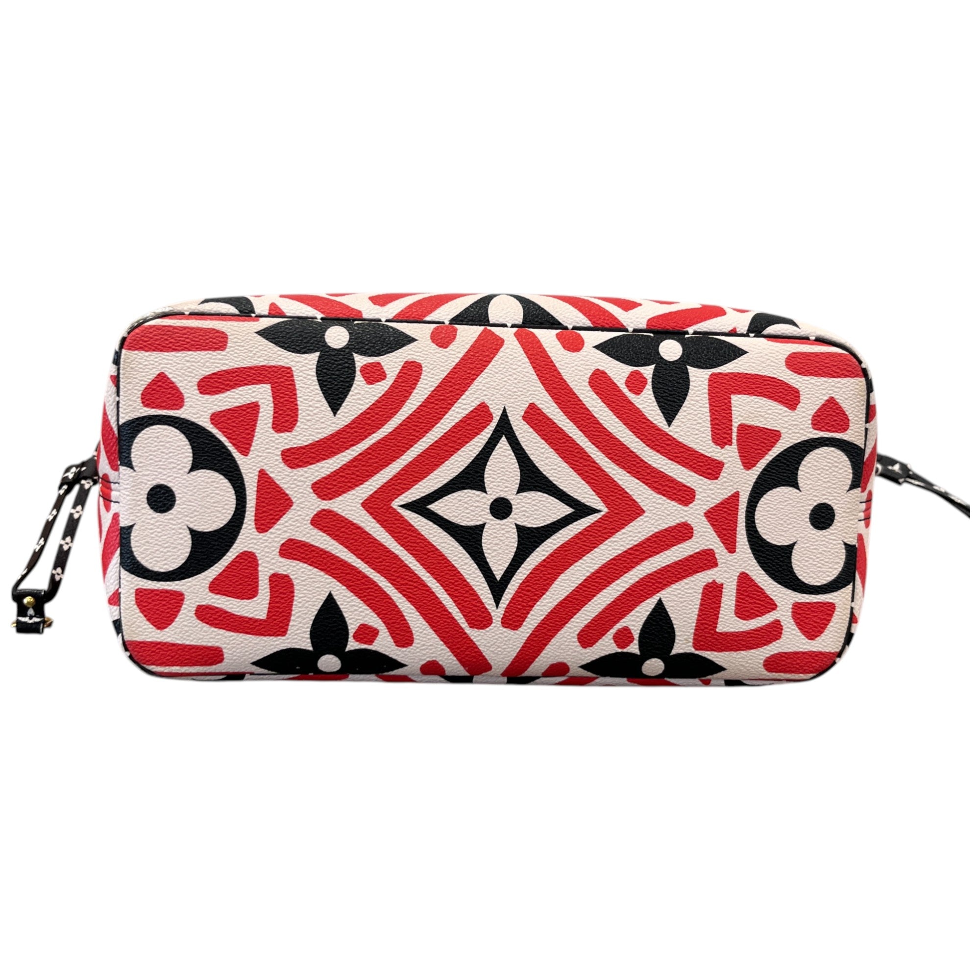 Women's Monogram Giant Crafty Neverfull Mm Creme Rouge Bag Red
