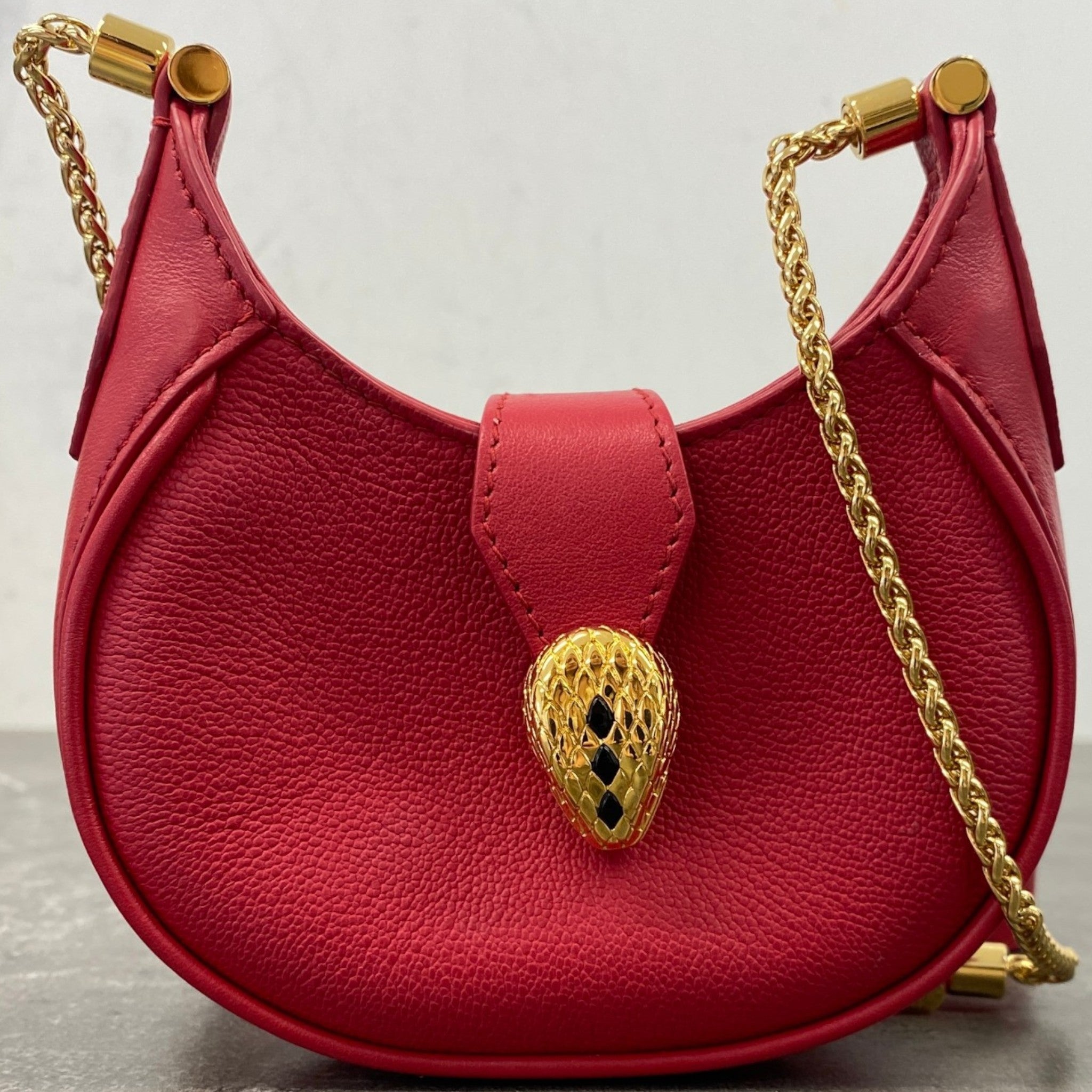 Women's Micro Serpenti Ellipse Forever Bag Red
