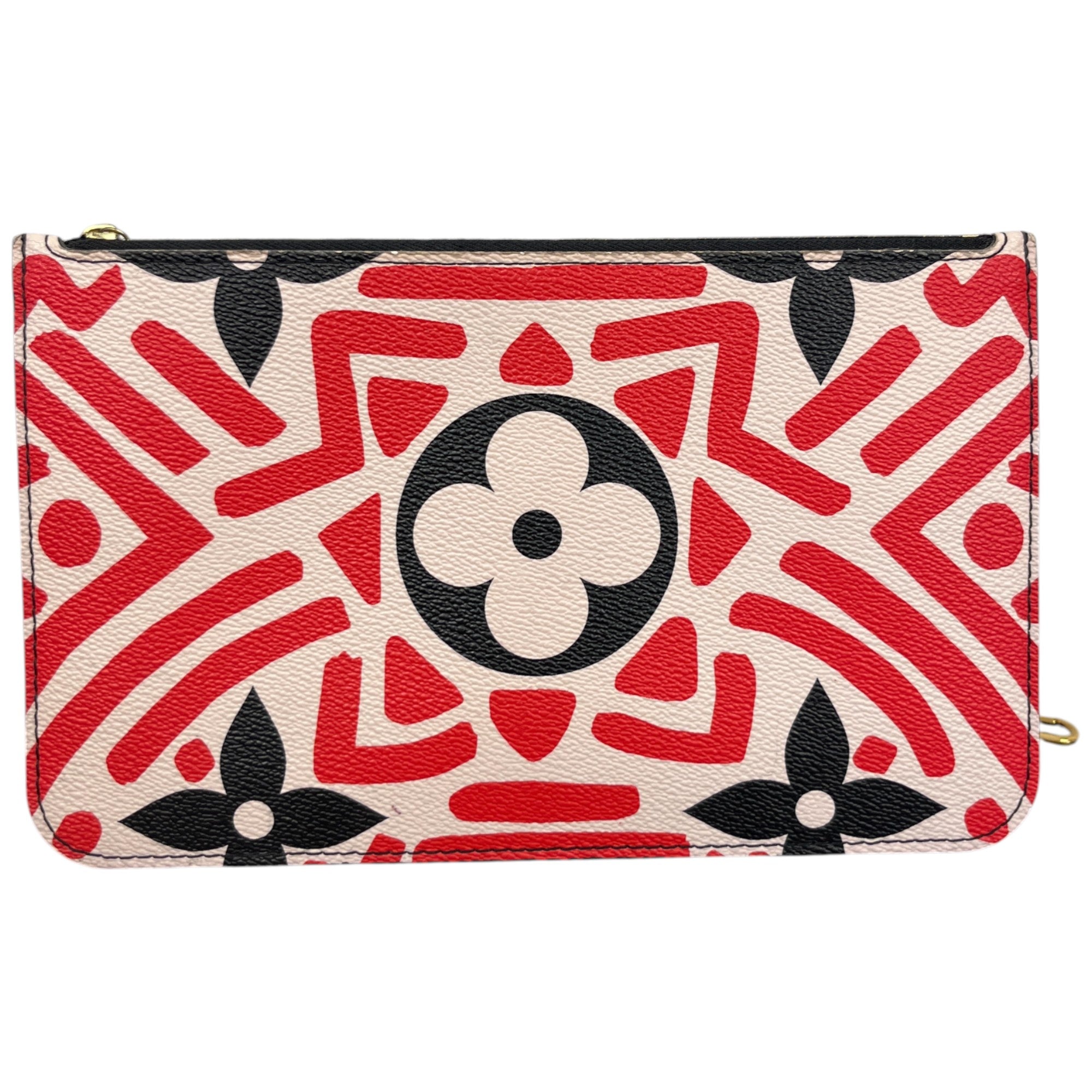 Women's Monogram Giant Crafty Neverfull Mm Creme Rouge Bag Red