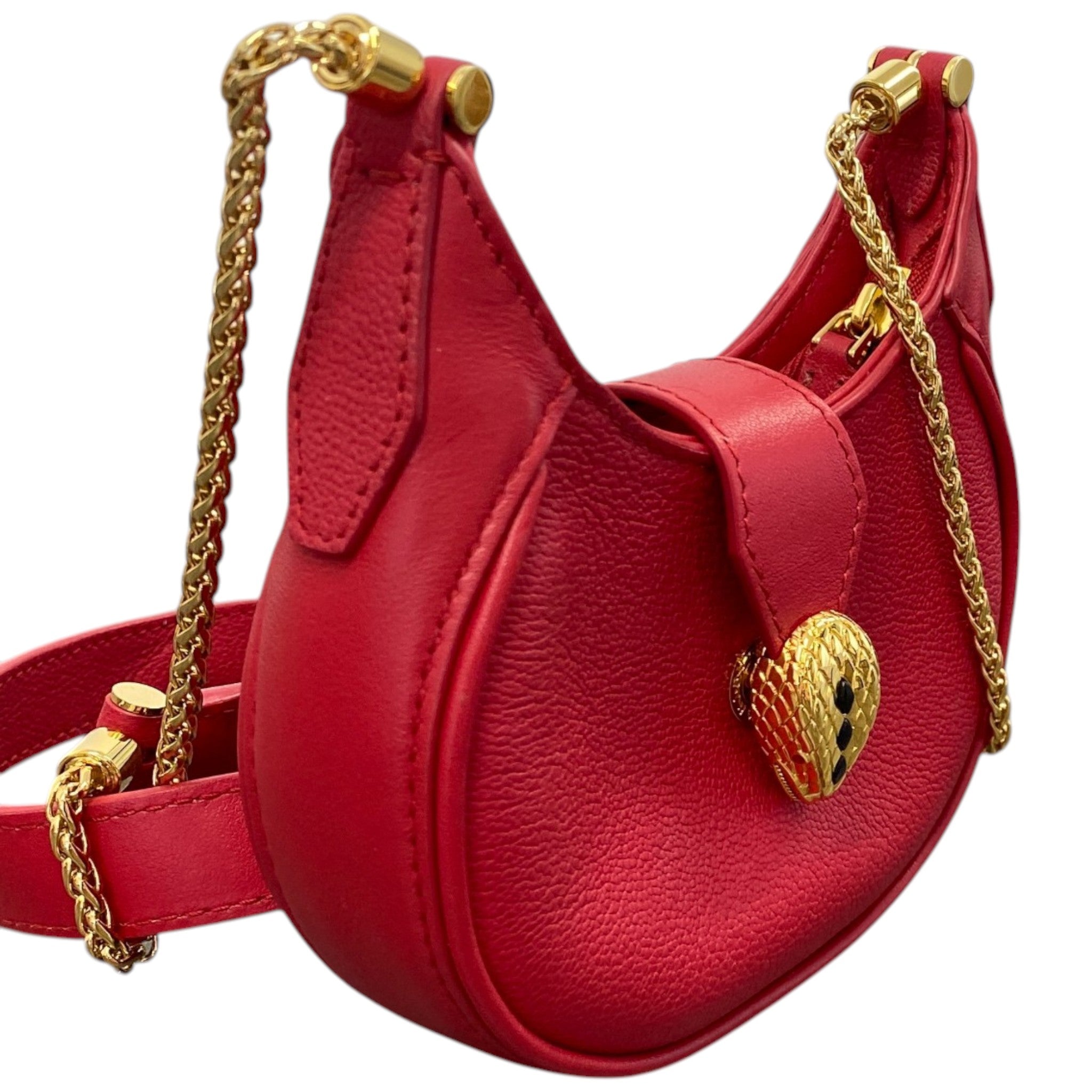 Women's Micro Serpenti Ellipse Forever Bag Red