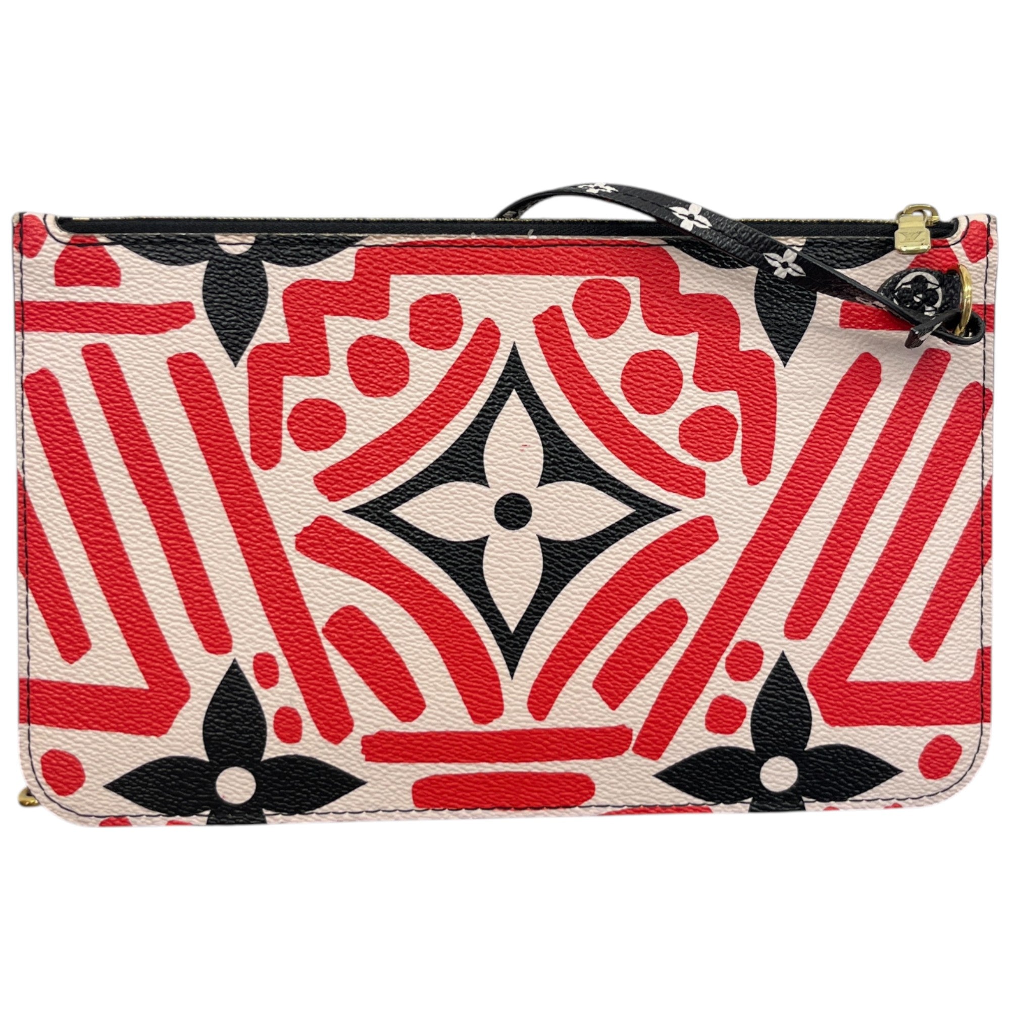 Women's Monogram Giant Crafty Neverfull Mm Creme Rouge Bag Red