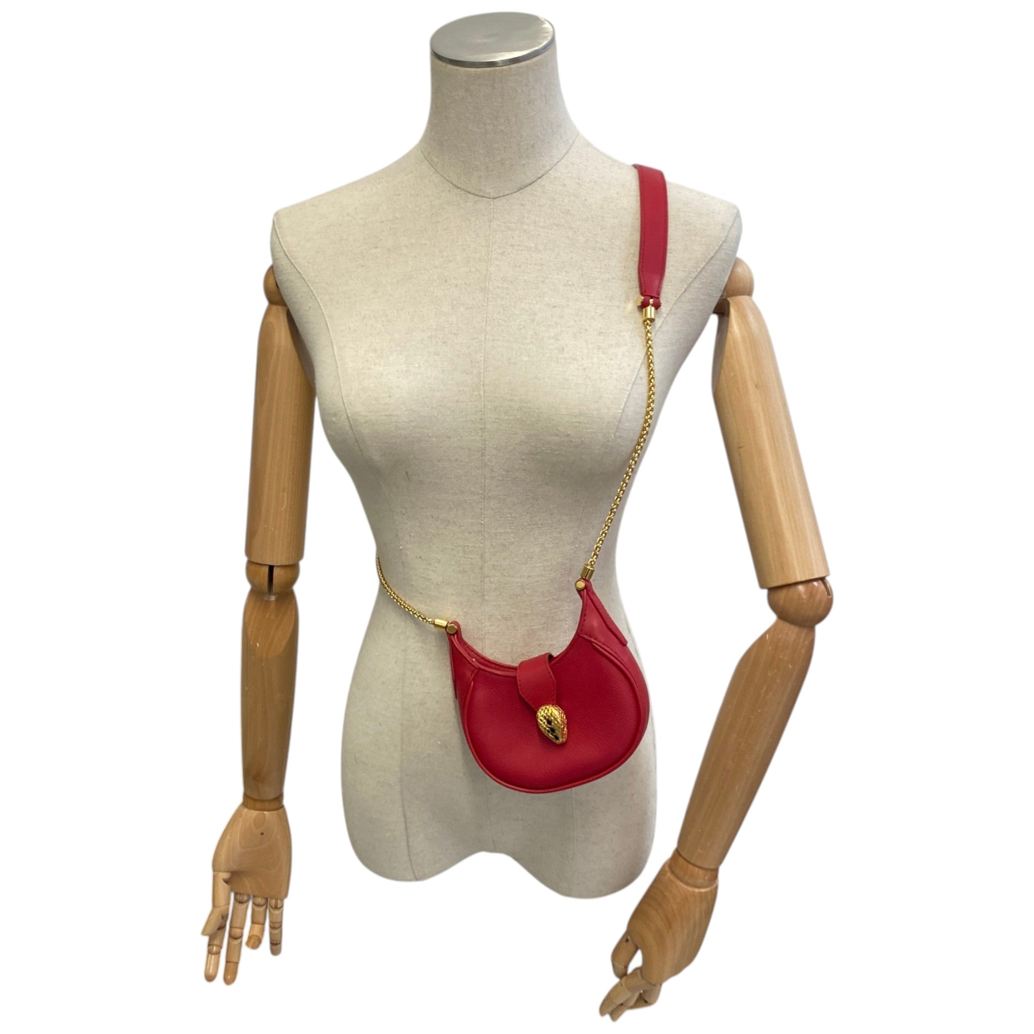 Women's Micro Serpenti Ellipse Forever Bag Red