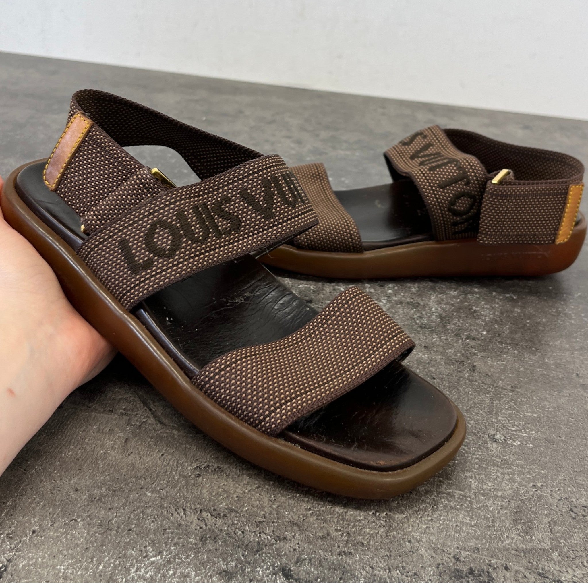 Women's Platform Sandals Brown Size EU 39 / UK 6