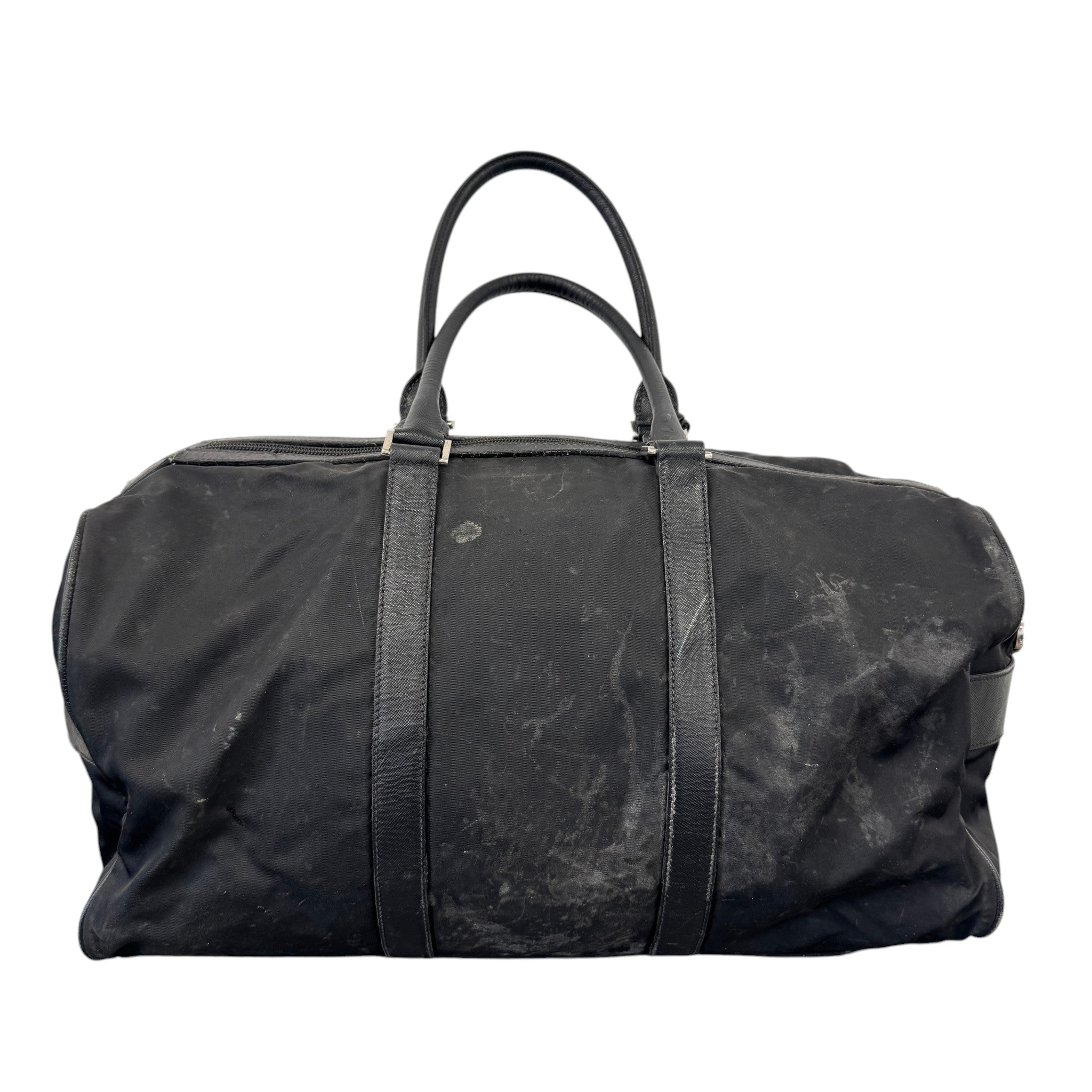 Women's Re-Nylon Plaque Logo Bag Black