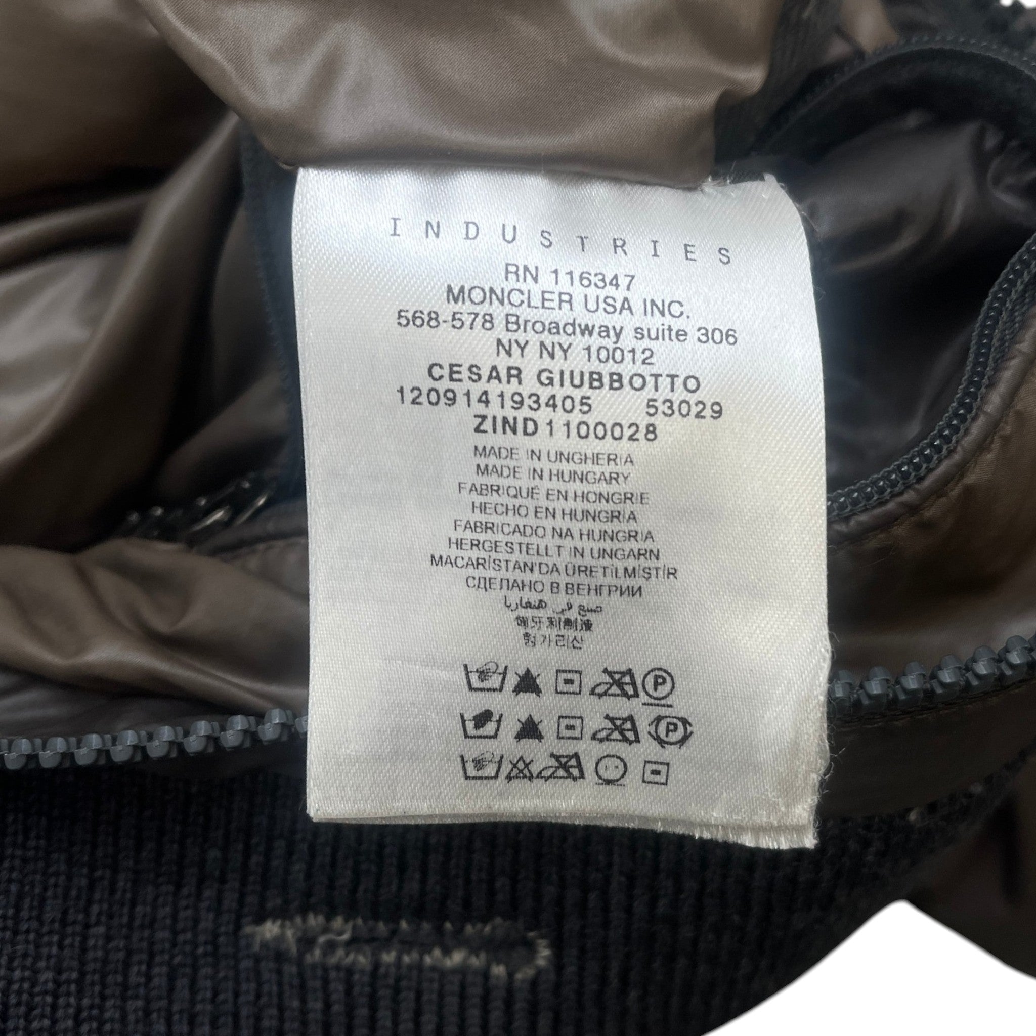 Men's Cesar Down Jacket Grey Size 2 / M