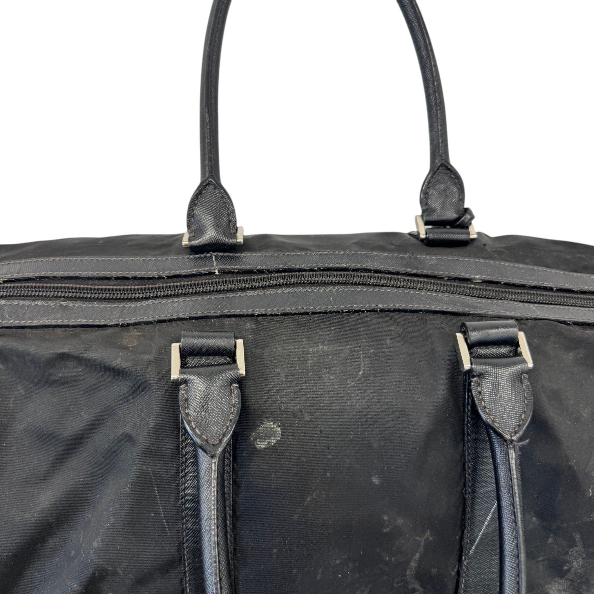 Women's Re-Nylon Plaque Logo Bag Black