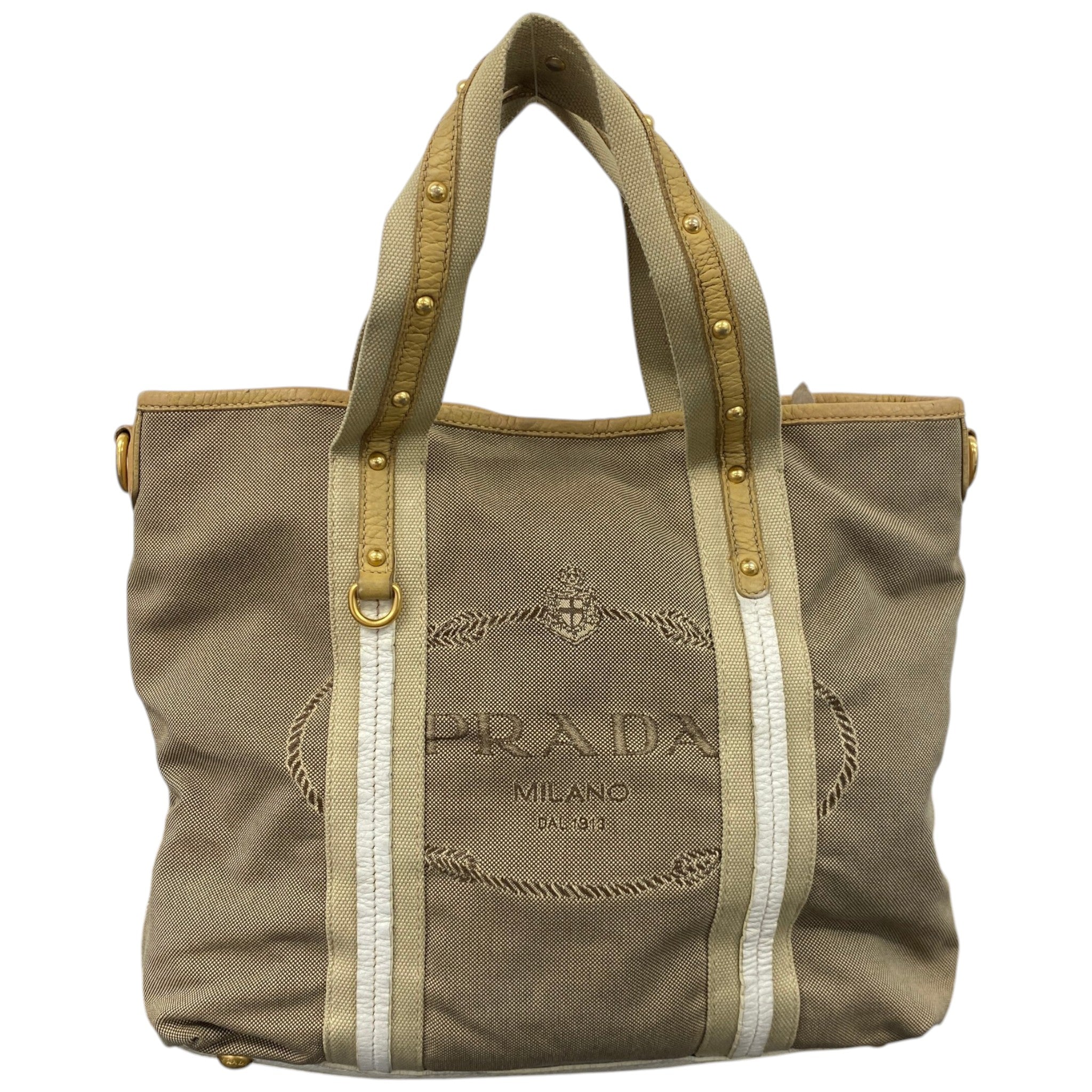 Women's Vintage Logo Jacquard Tote Bag Brown