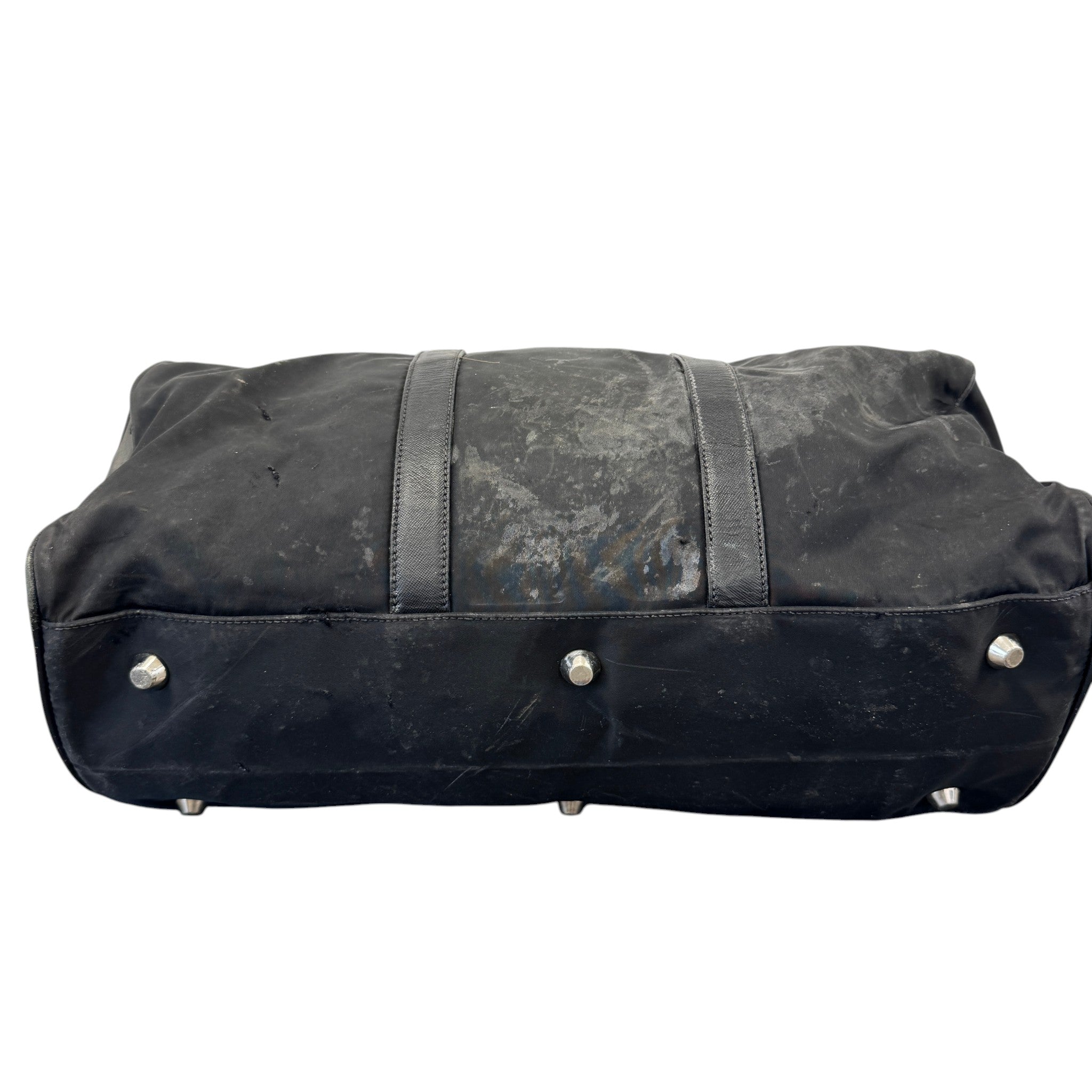Women's Re-Nylon Plaque Logo Bag Black